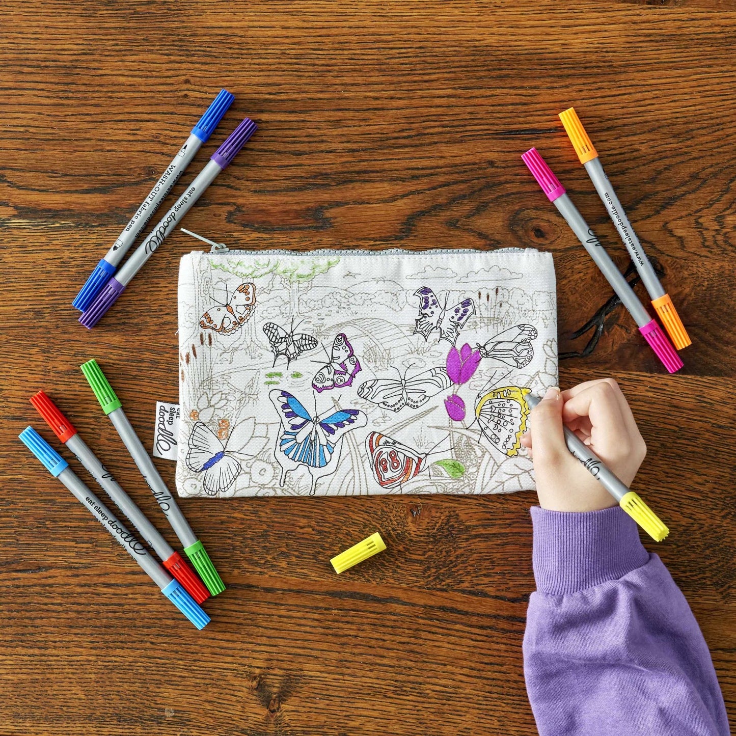 Butterfly Pencil Case - Colour in & Learn - Educational Colouring Gifts - ELLIE