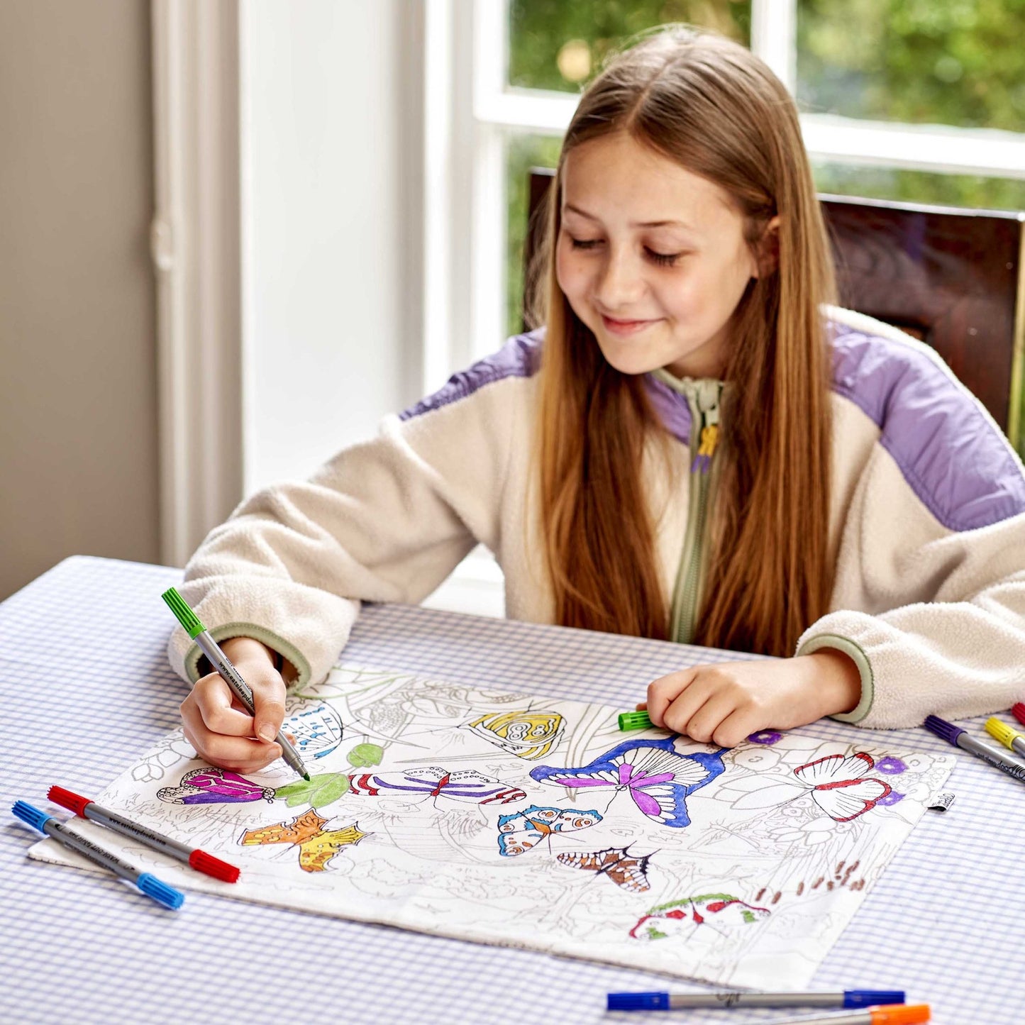 Butterfly Placemat to Go - Colour in & Learn - Educational Colouring Gifts - ELLIE