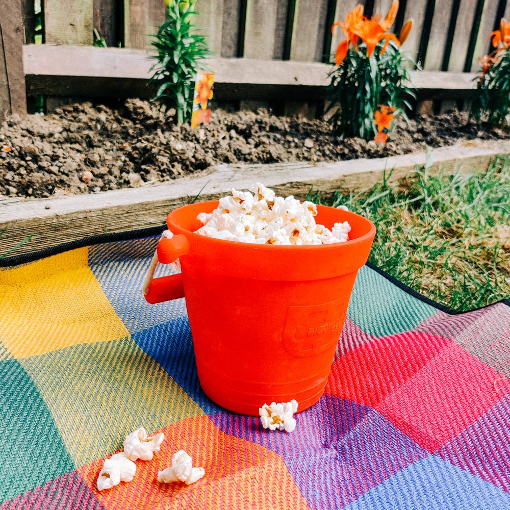 Cherry Red Silicone Bucket, Flyer and Spade Set - ELLIE