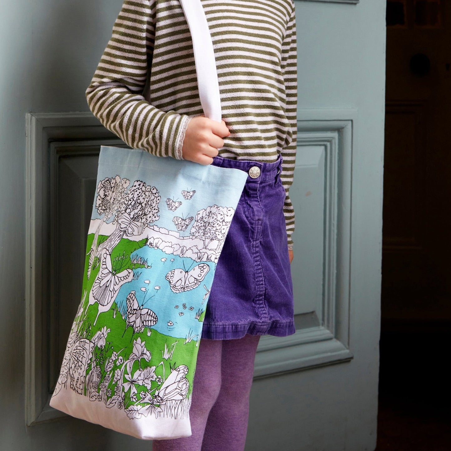 Colour & Carry Butterfly Tote Bag - Educational Colouring Gifts - ELLIE