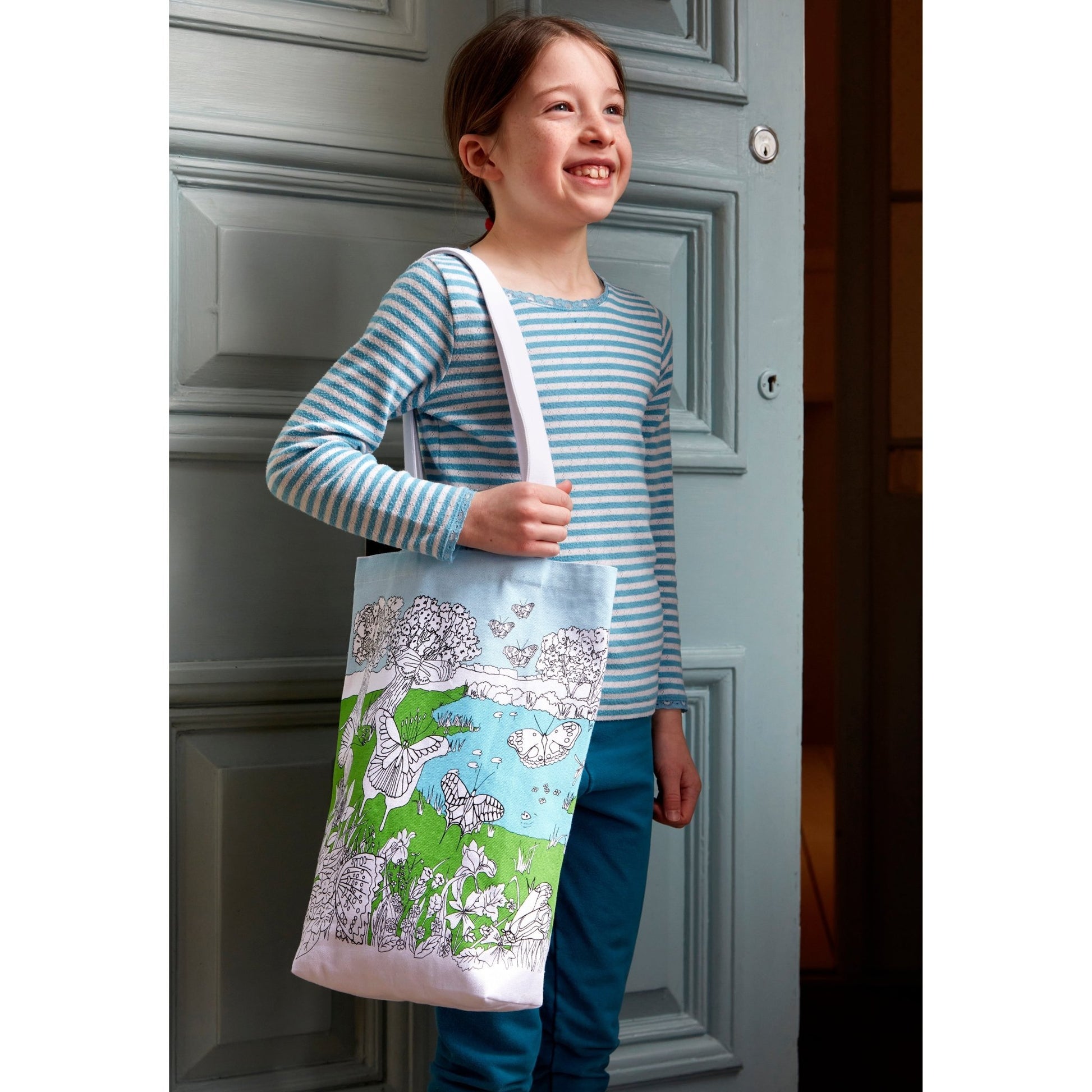 Colour & Carry Butterfly Tote Bag - Educational Colouring Gifts - ELLIE