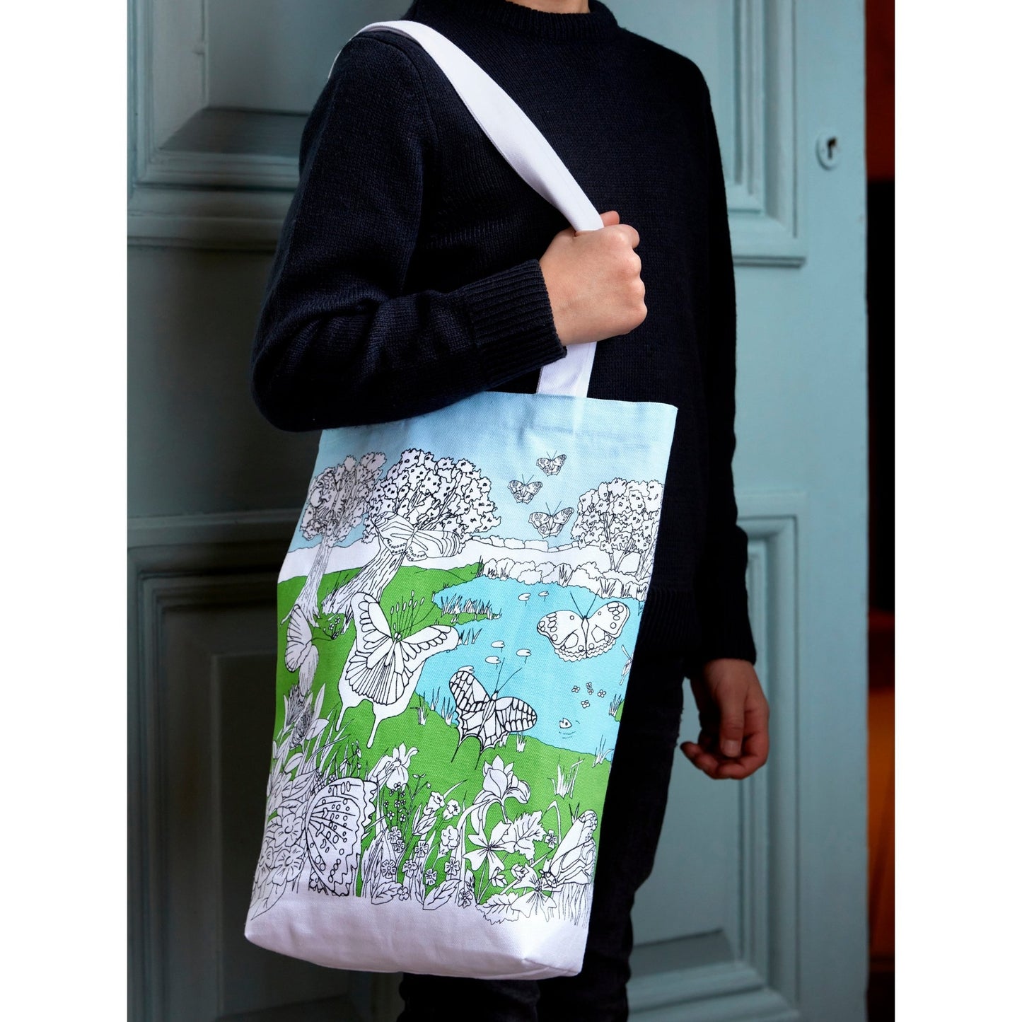 Colour & Carry Butterfly Tote Bag - Educational Colouring Gifts - ELLIE