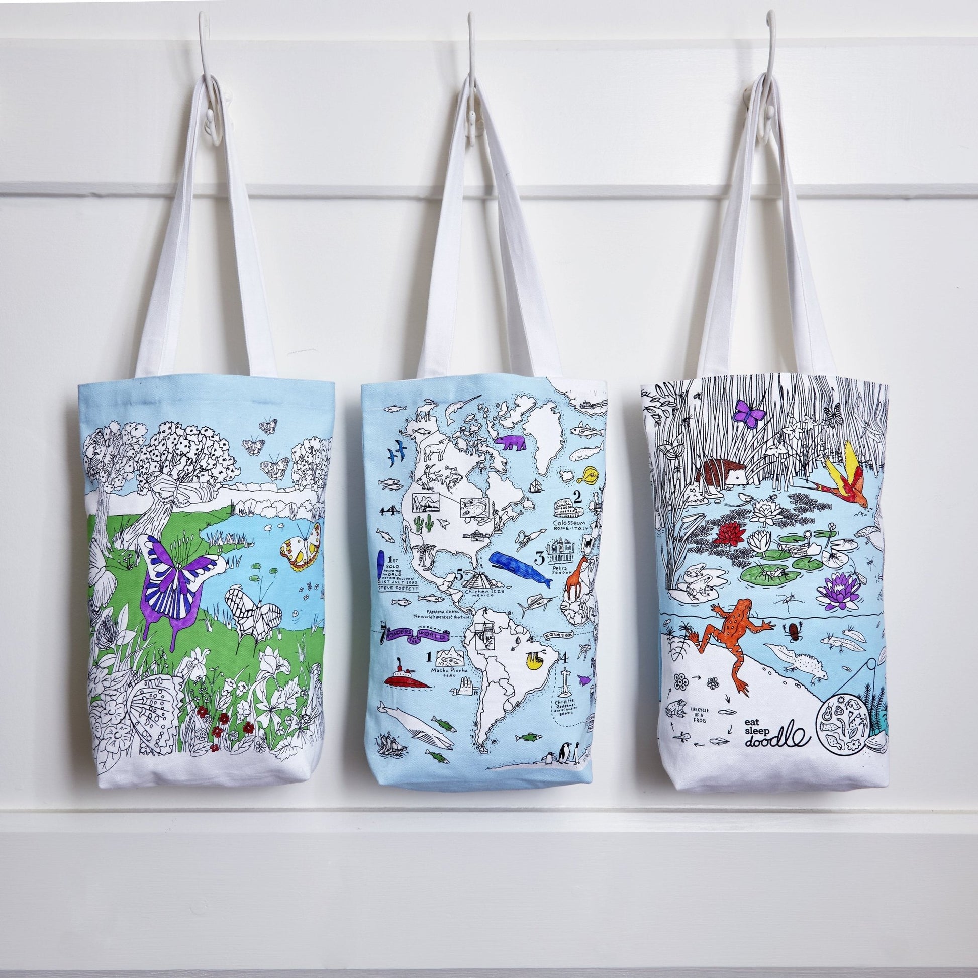 Colour & Carry Pond Life Tote Bag - Educational Colouring Gifts - ELLIE