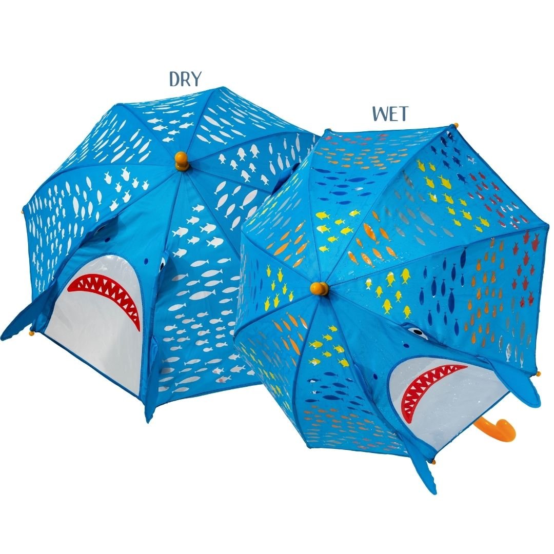 Colour Changing 3D Umbrella - Shark - 3D Magic Umbrellas - ELLIE