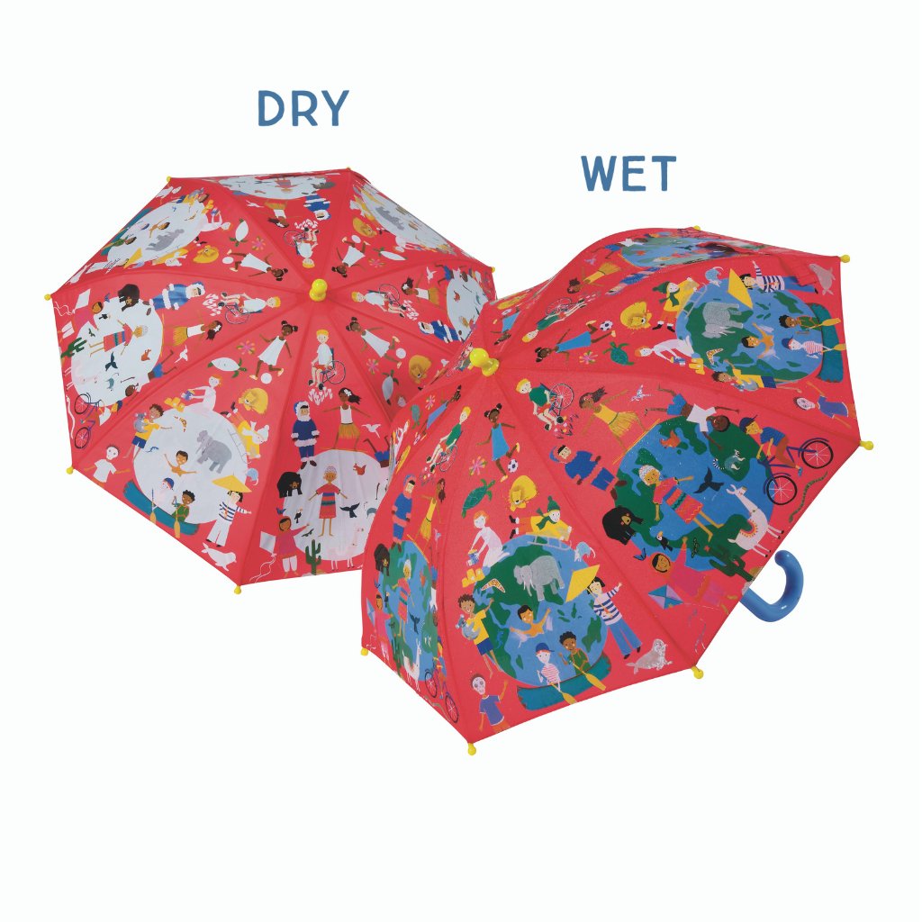 Colour Changing Umbrella - One World - Magic Umbrellas - ELLIE