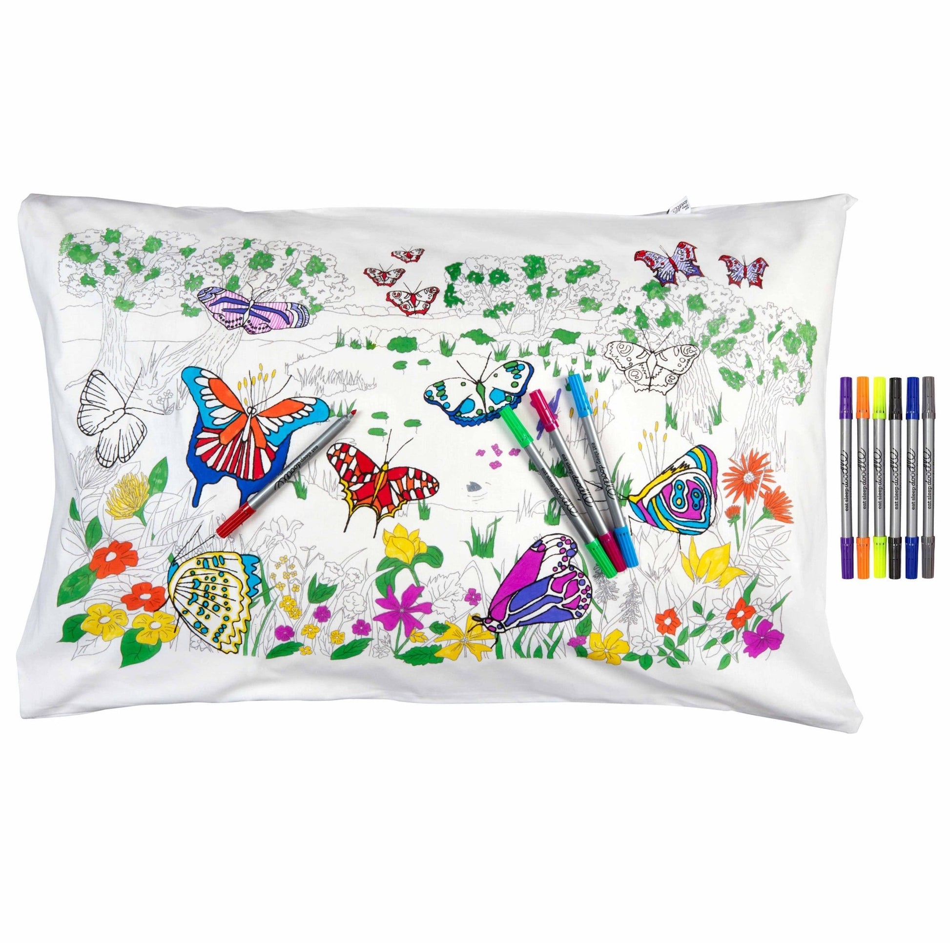 Colour Your Own Butterfly Pillowcase - Educational Colouring Gifts - ELLIE