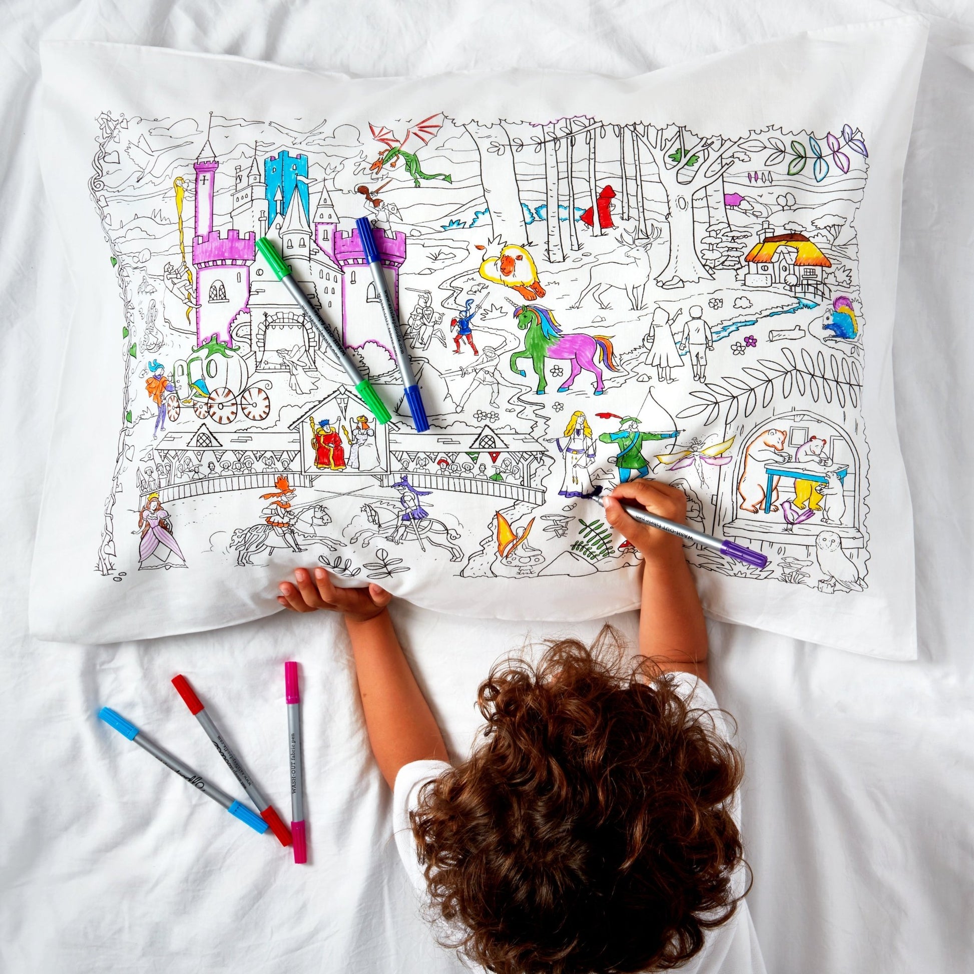 Colour Your Own Fairytale Pillowcase - Educational Colouring Gifts - ELLIE