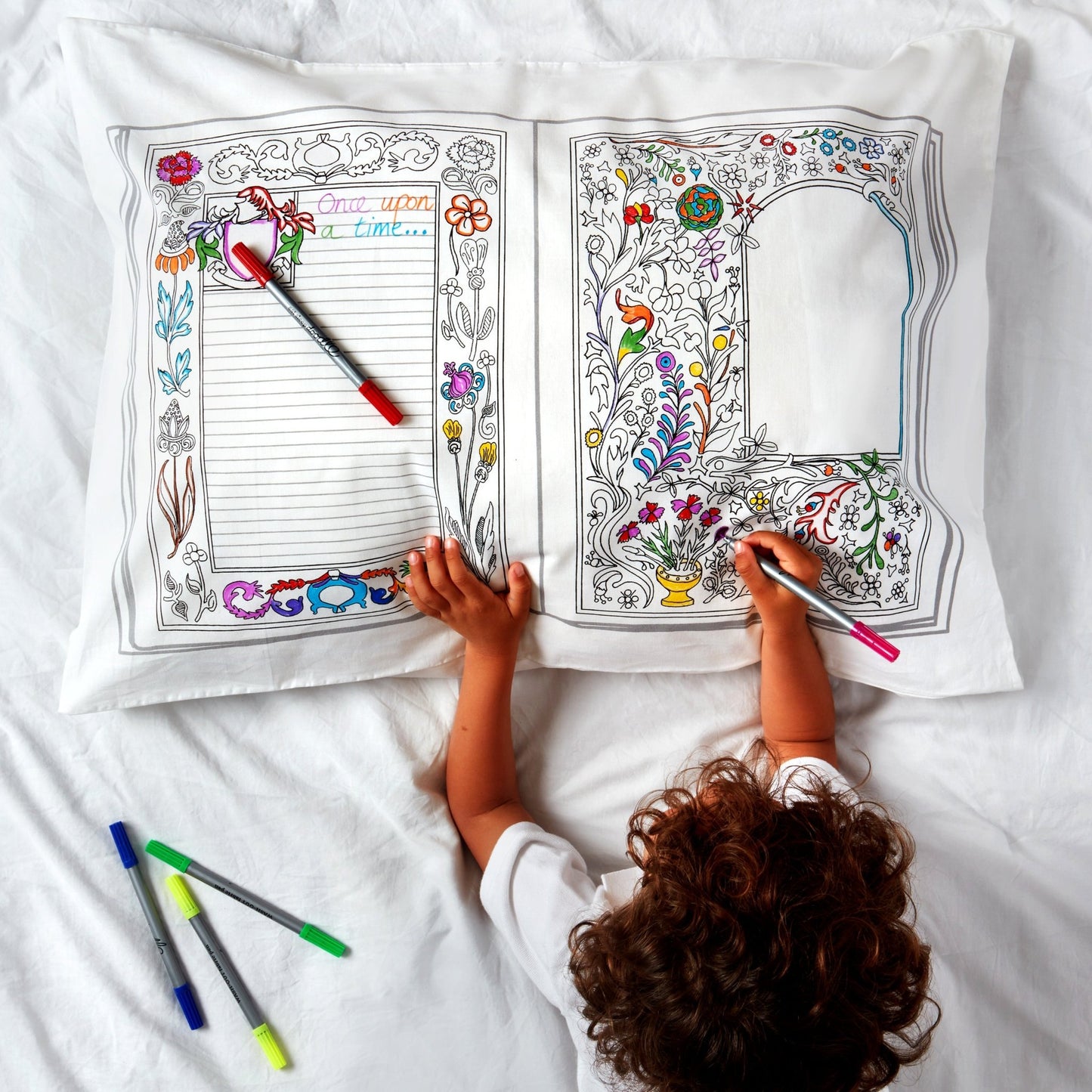 Colour Your Own Fairytale Pillowcase - Educational Colouring Gifts - ELLIE