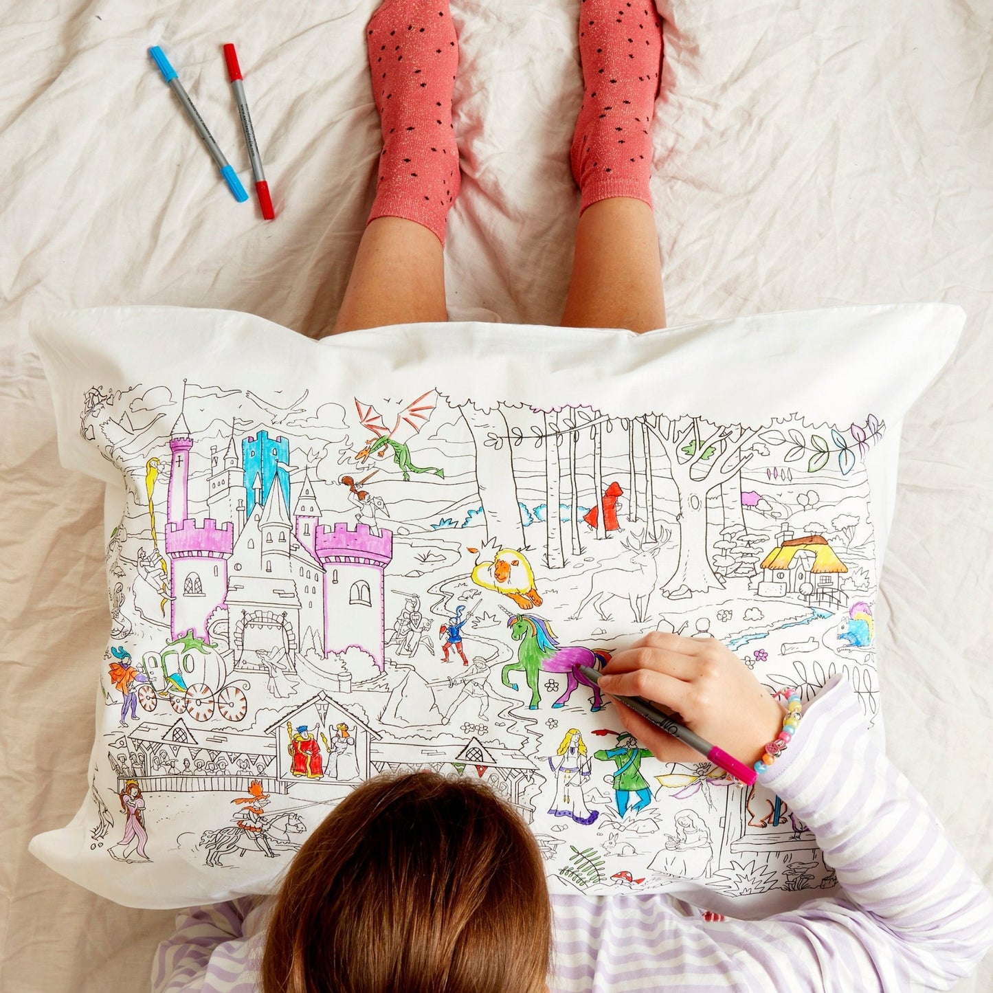 Colour Your Own Fairytale Pillowcase - Educational Colouring Gifts - ELLIE