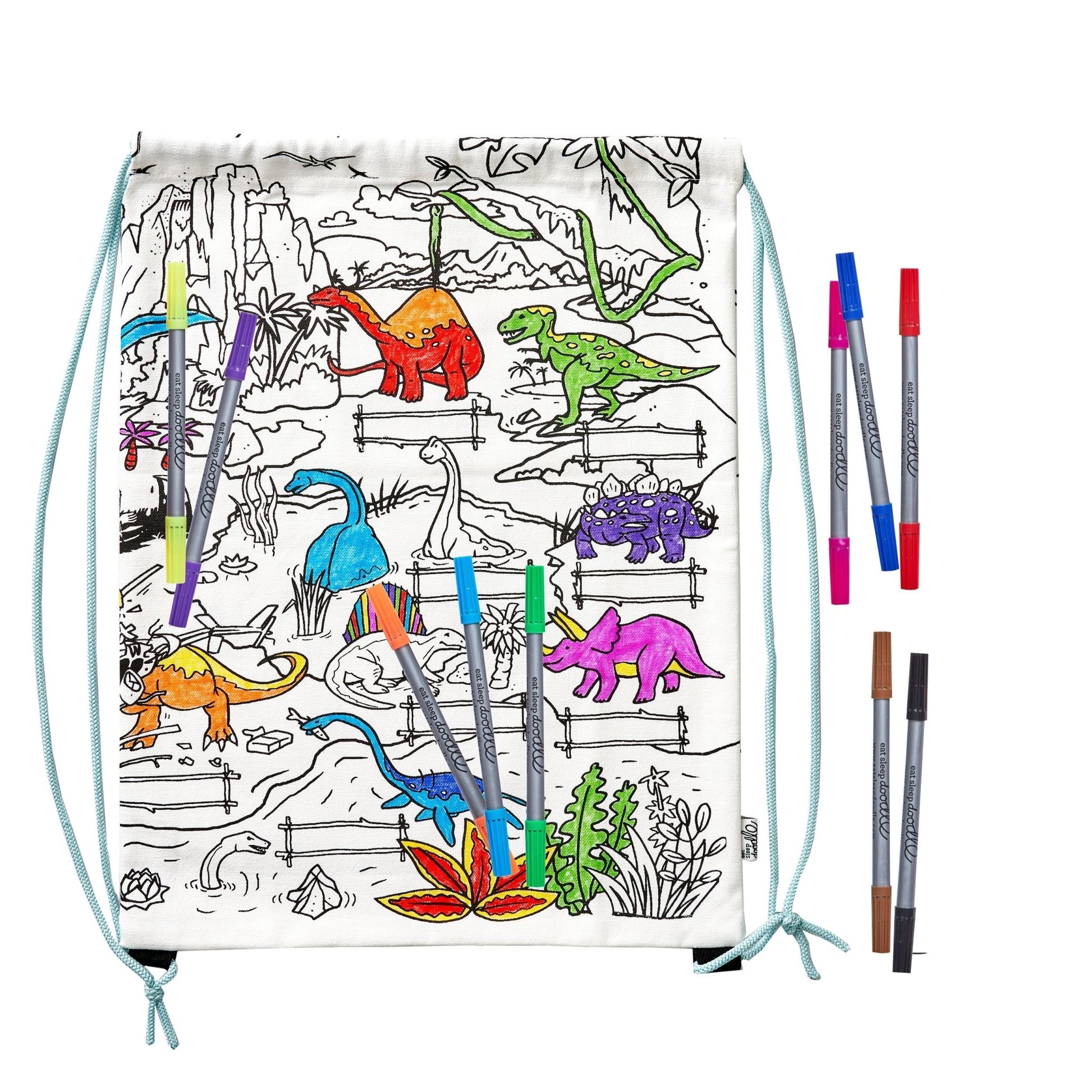 Dinosaur Backpack - Colour in & Learn - Educational Colouring Gifts - ELLIE