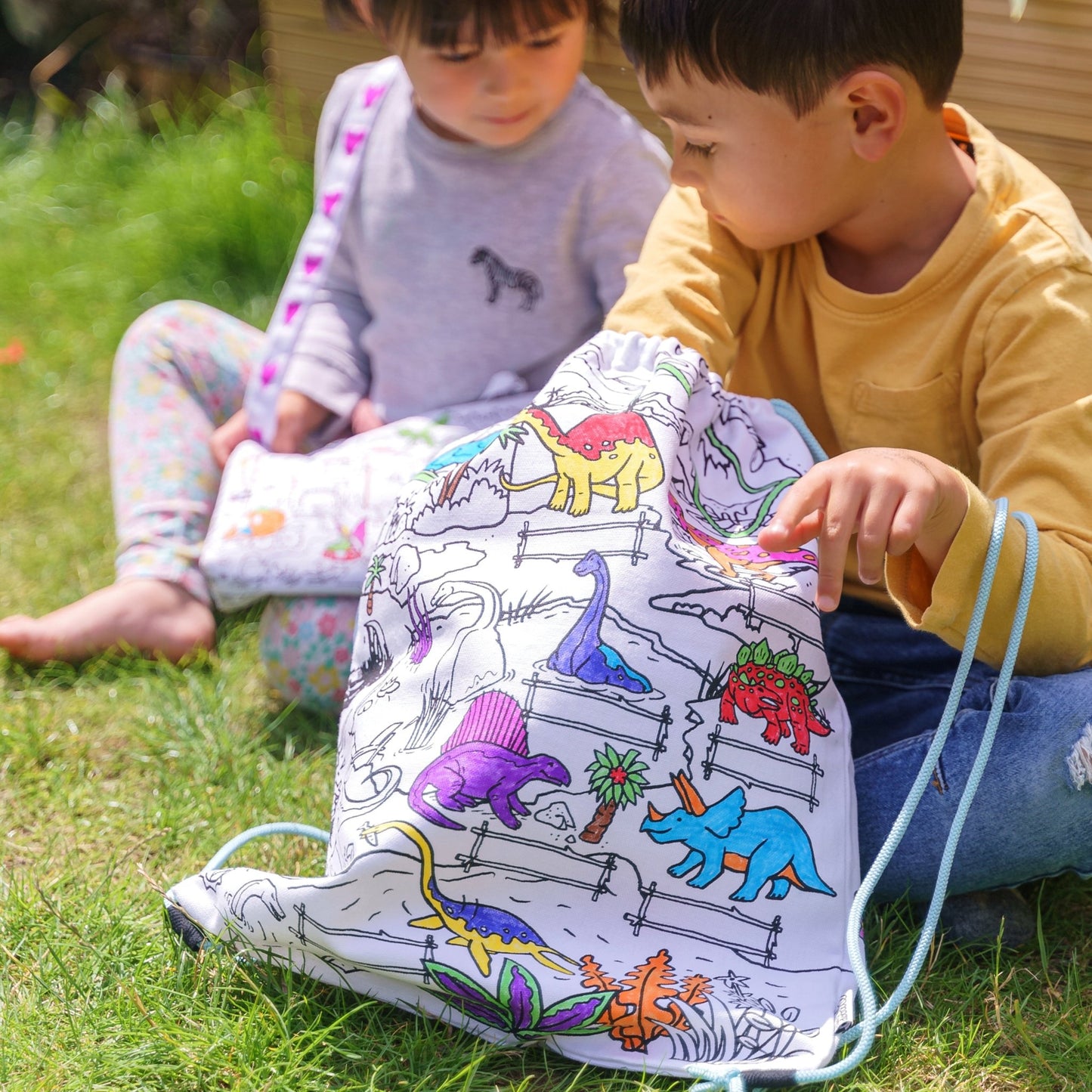 Dinosaur Backpack - Colour in & Learn - Educational Colouring Gifts - ELLIE