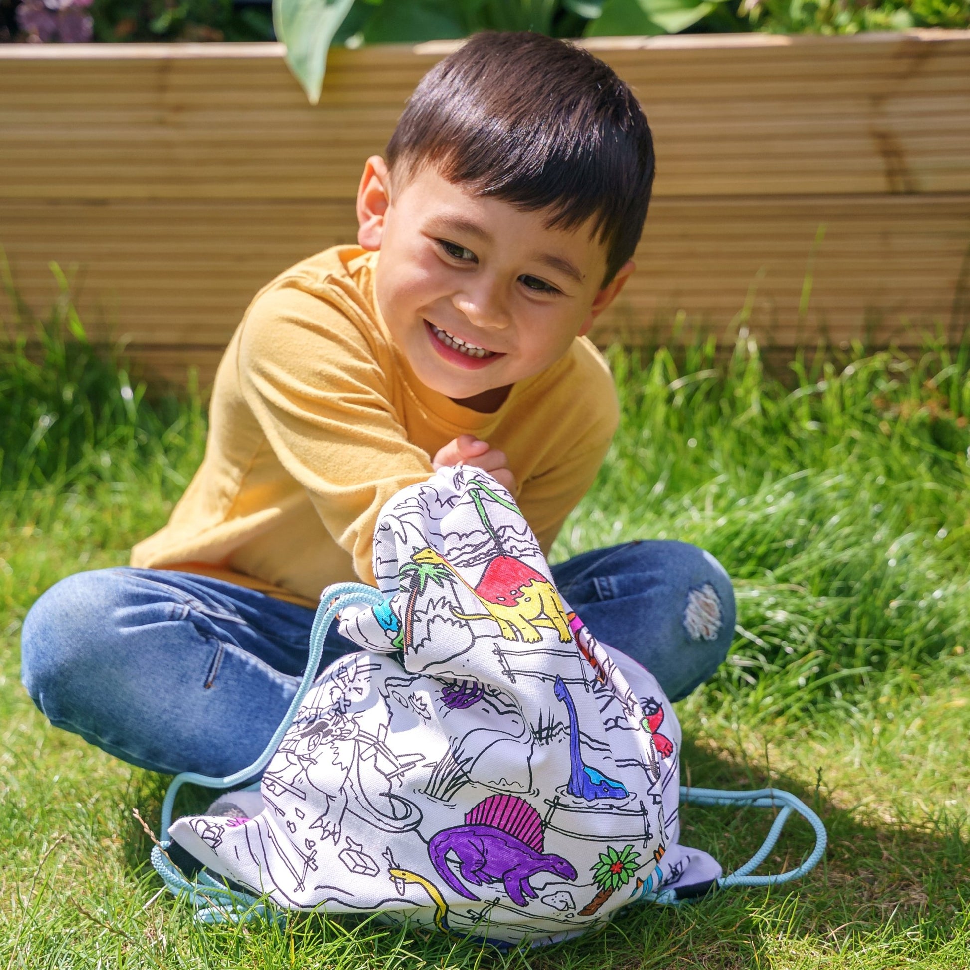 Dinosaur Backpack - Colour in & Learn - Educational Colouring Gifts - ELLIE