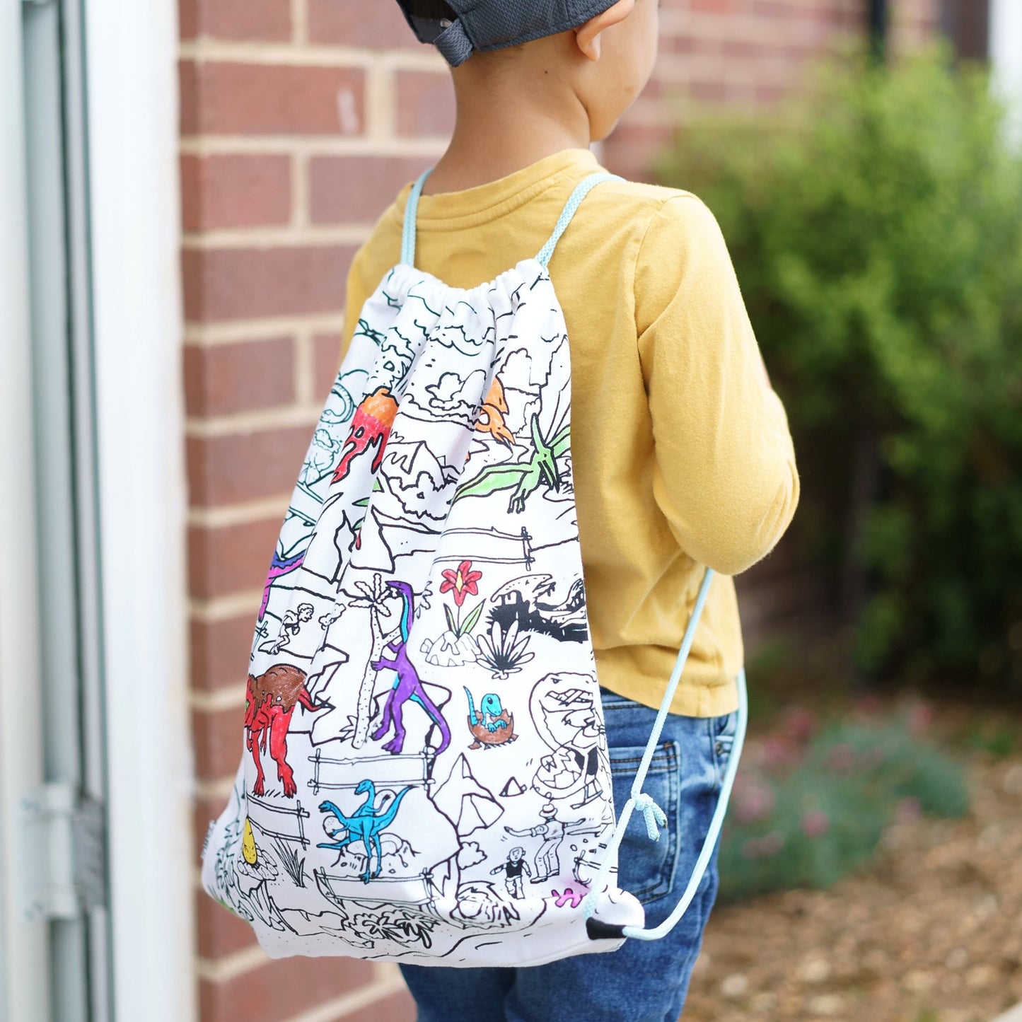 Dinosaur Backpack - Colour in & Learn - Educational Colouring Gifts - ELLIE