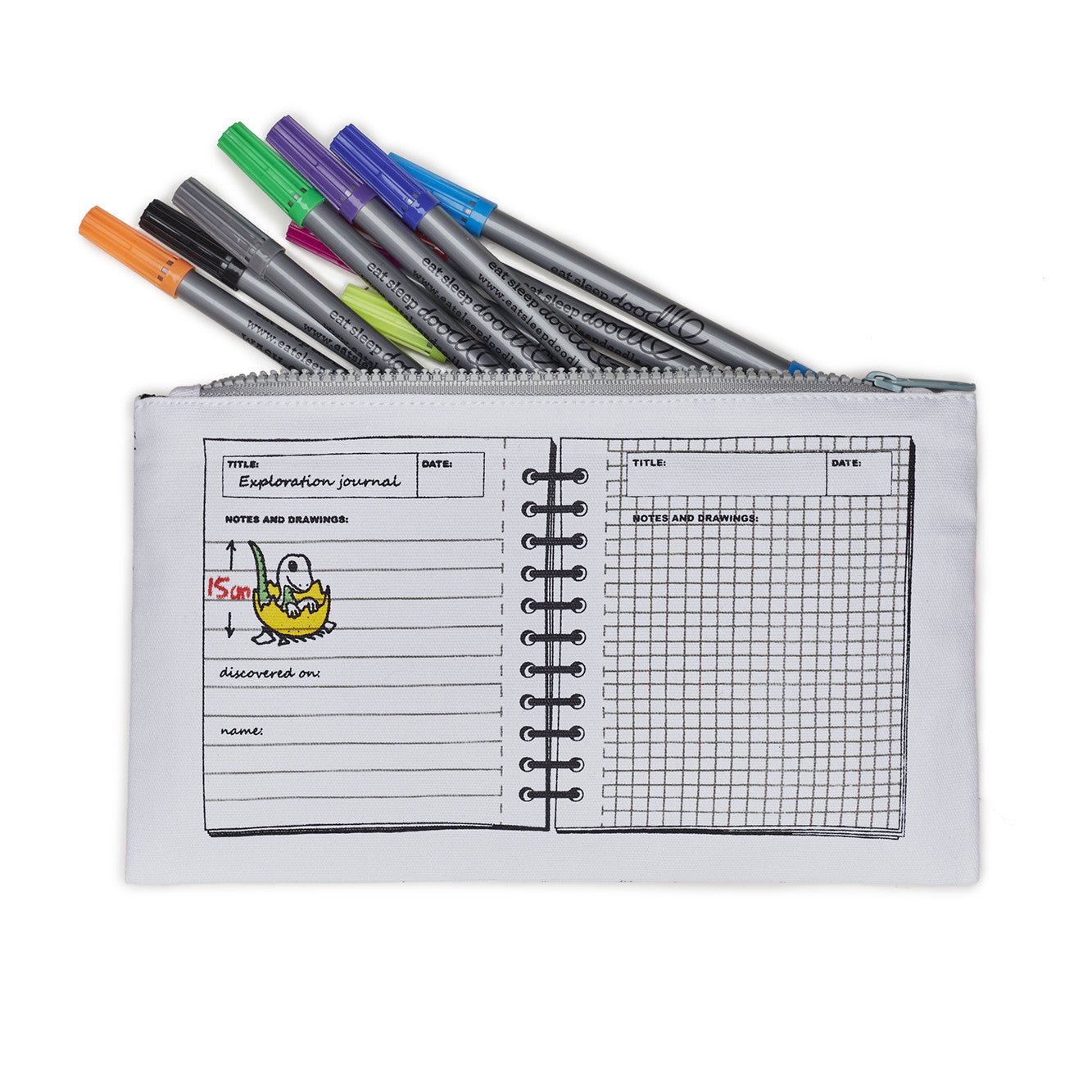 Dinosaur Pencil Case - Colour in & Learn - Educational Colouring Gifts - ELLIE