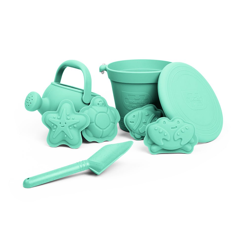 Eggshell Green Silicone Beach Toys Bundle (5 Pieces) - ELLIE