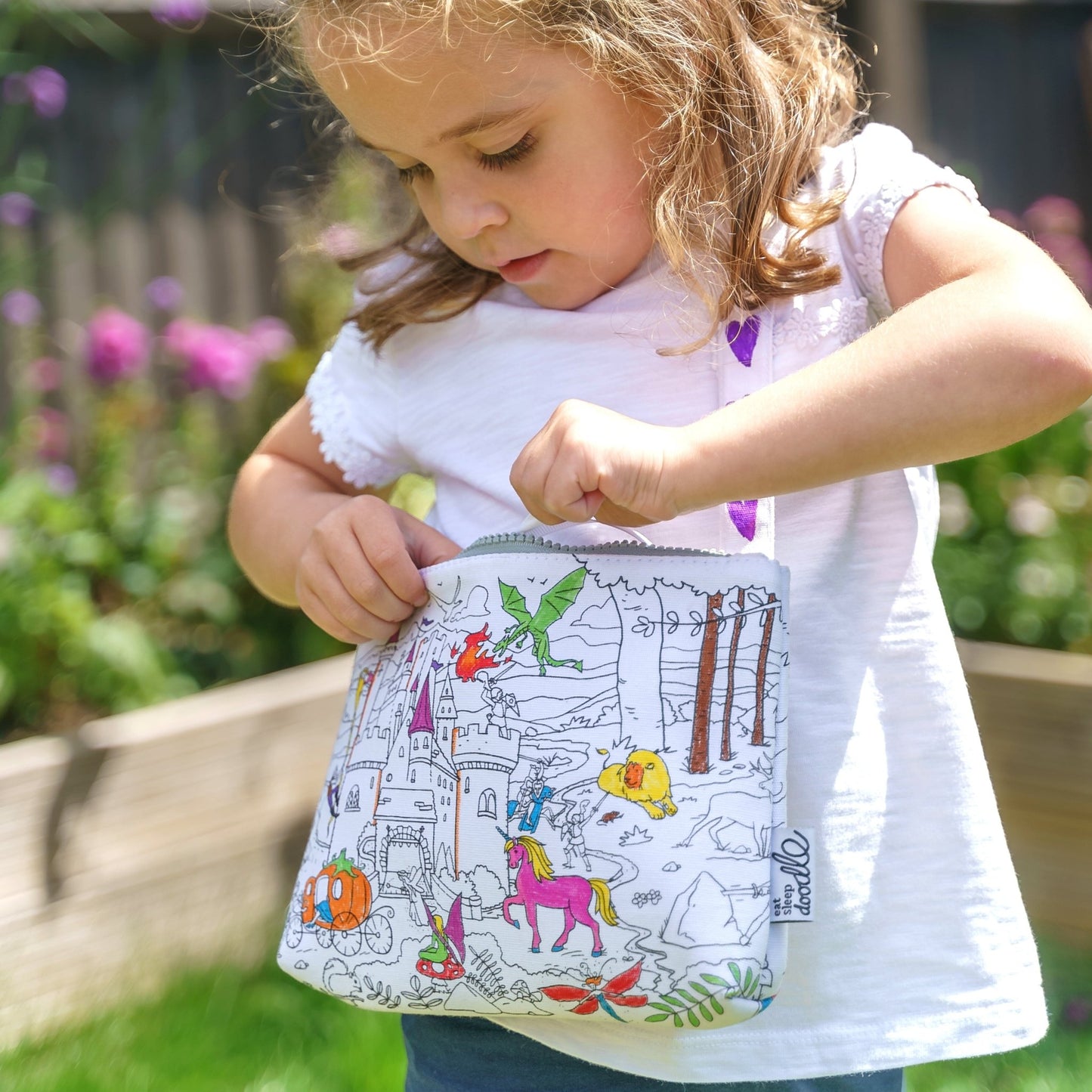 Fairytales & Legends Crossbody Bag - Colour in & Learn - Educational Colouring Gifts - ELLIE