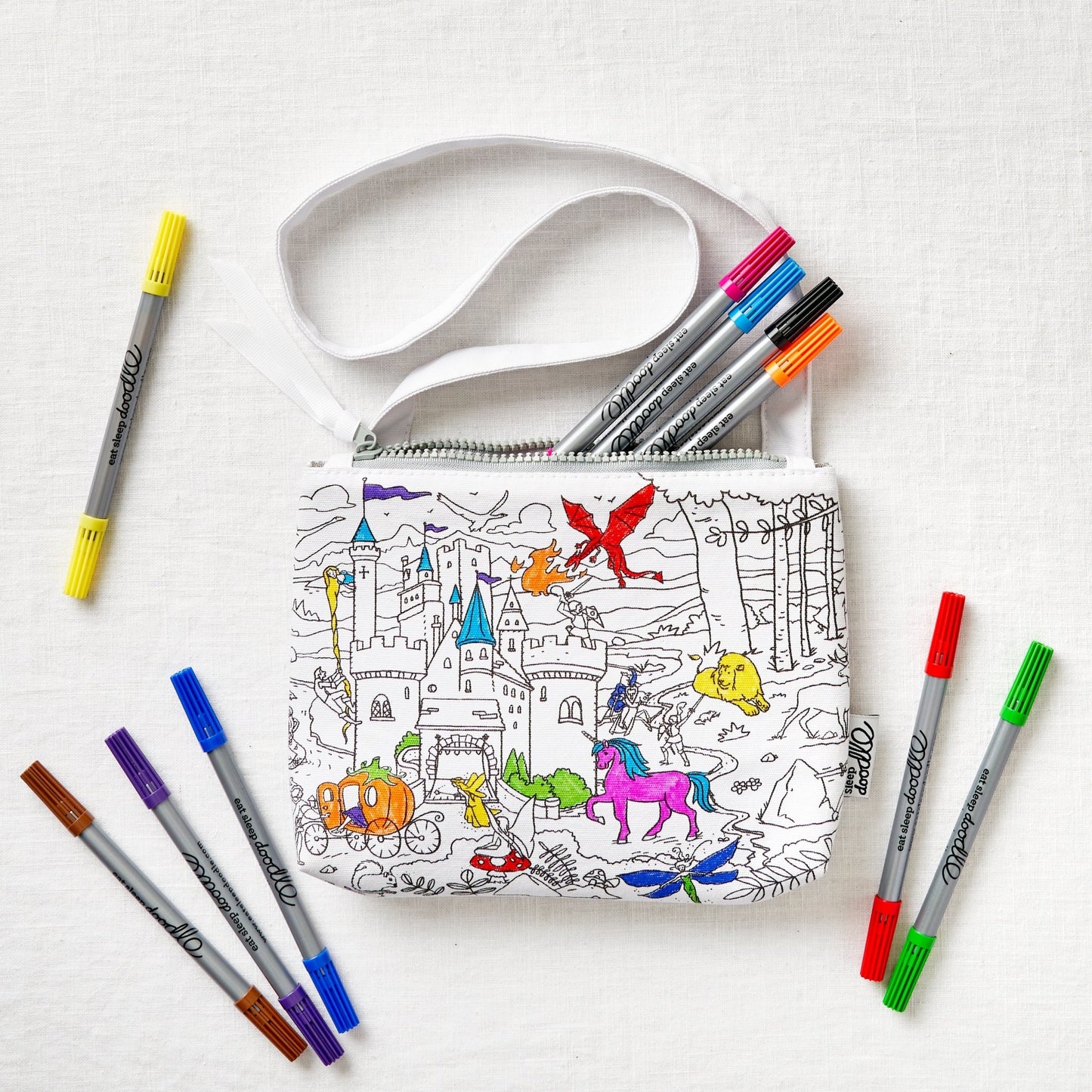 Fairytales & Legends Crossbody Bag - Colour in & Learn - Educational Colouring Gifts - ELLIE