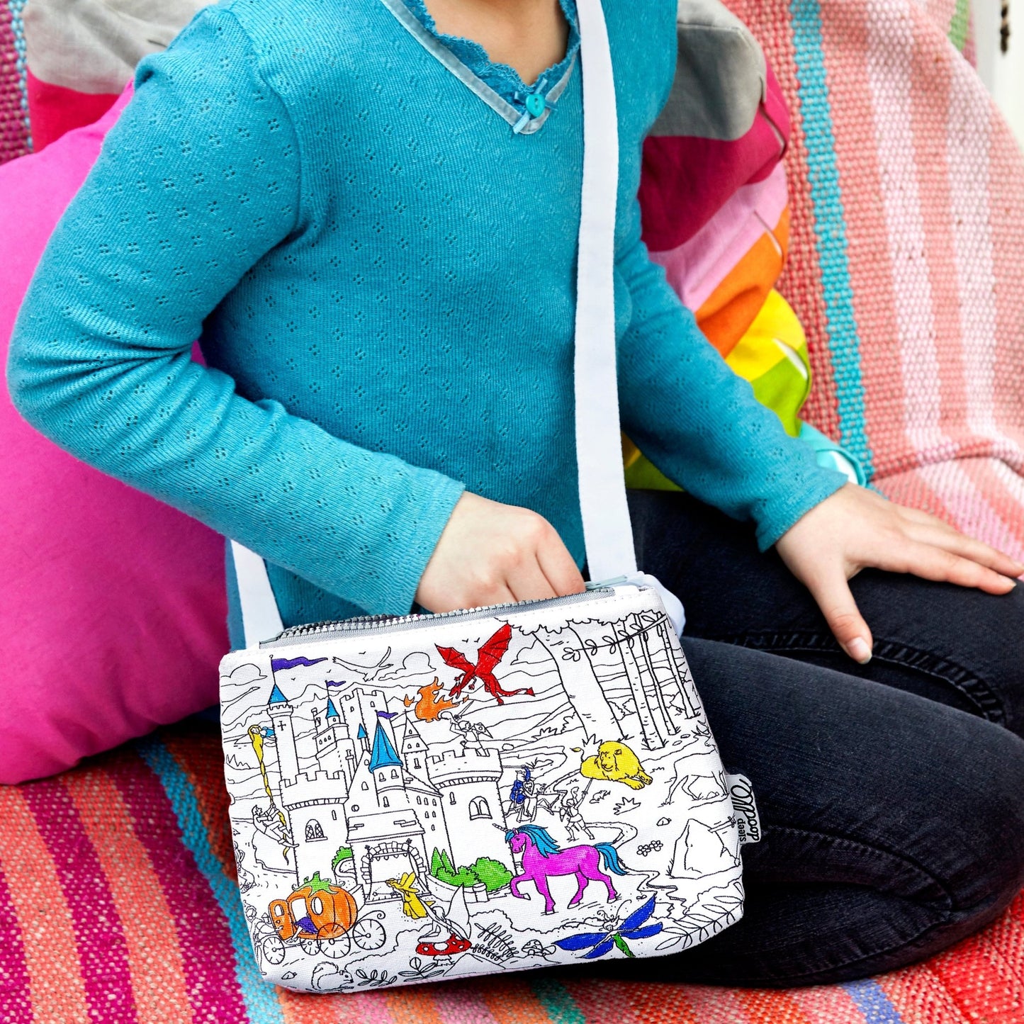 Fairytales & Legends Crossbody Bag - Colour in & Learn - Educational Colouring Gifts - ELLIE