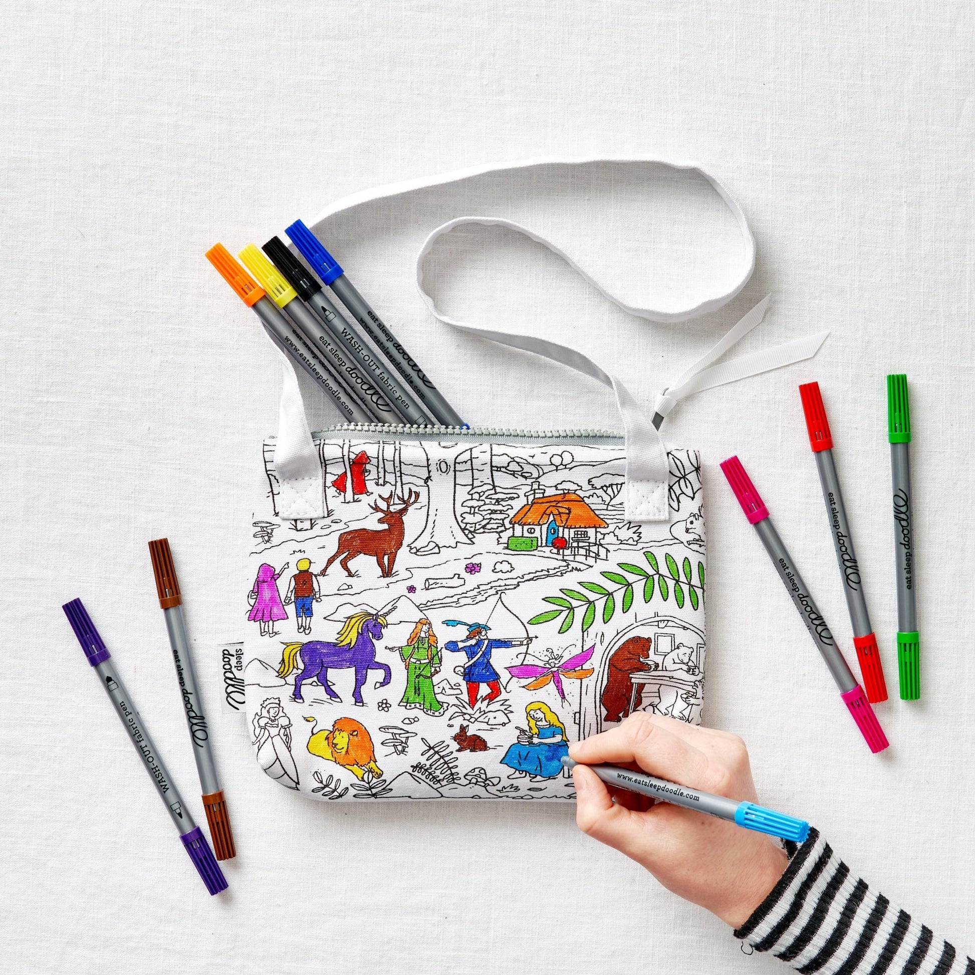 Fairytales & Legends Crossbody Bag - Colour in & Learn - Educational Colouring Gifts - ELLIE