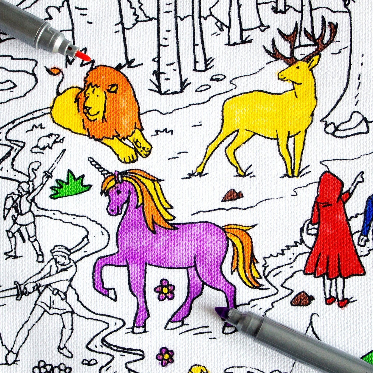 Fairytales & Legends Placemat to Go - Colour in & Learn - Educational Colouring Gifts - ELLIE