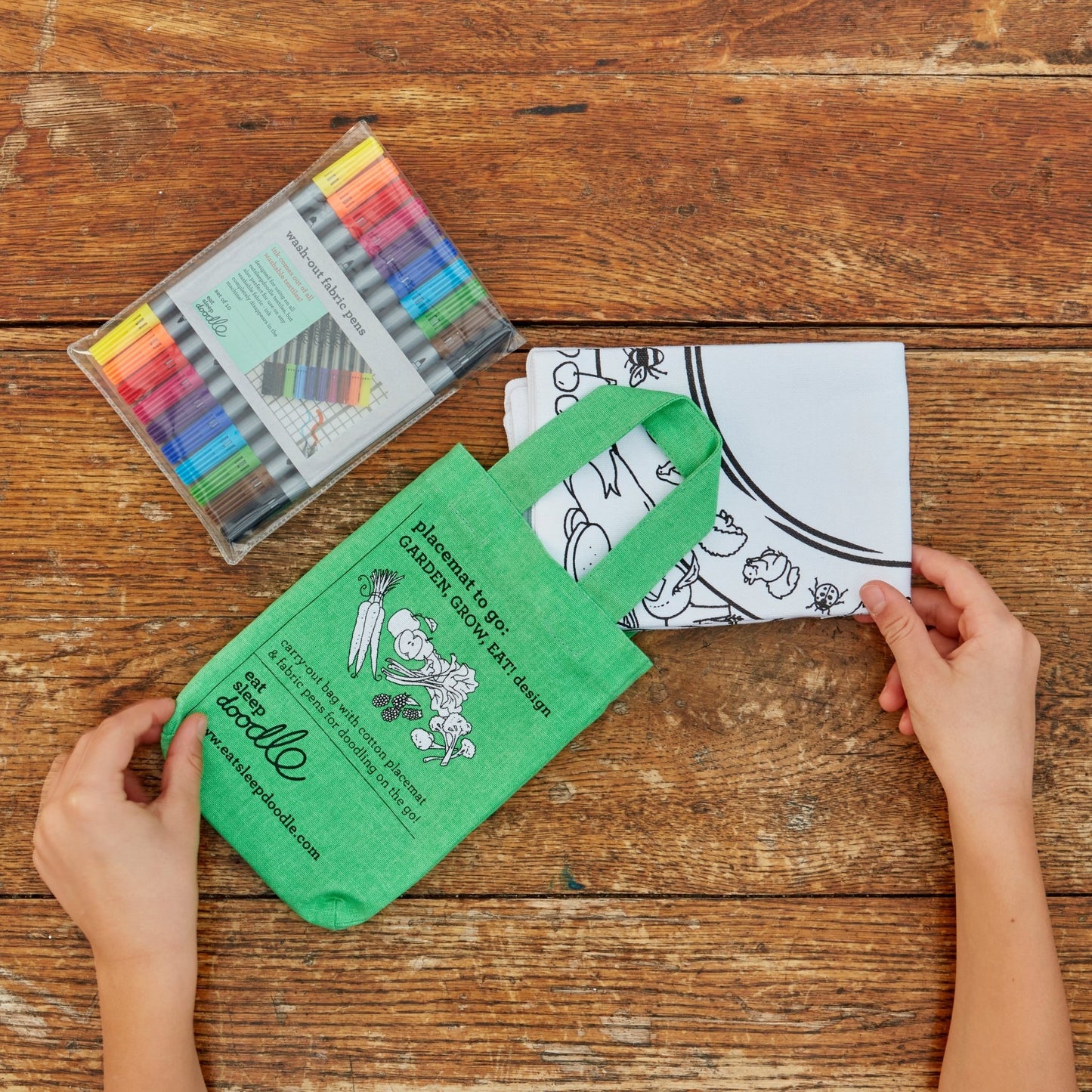 Garden, Grow, Eat! Placemat to Go - Educational Colouring Gifts - ELLIE