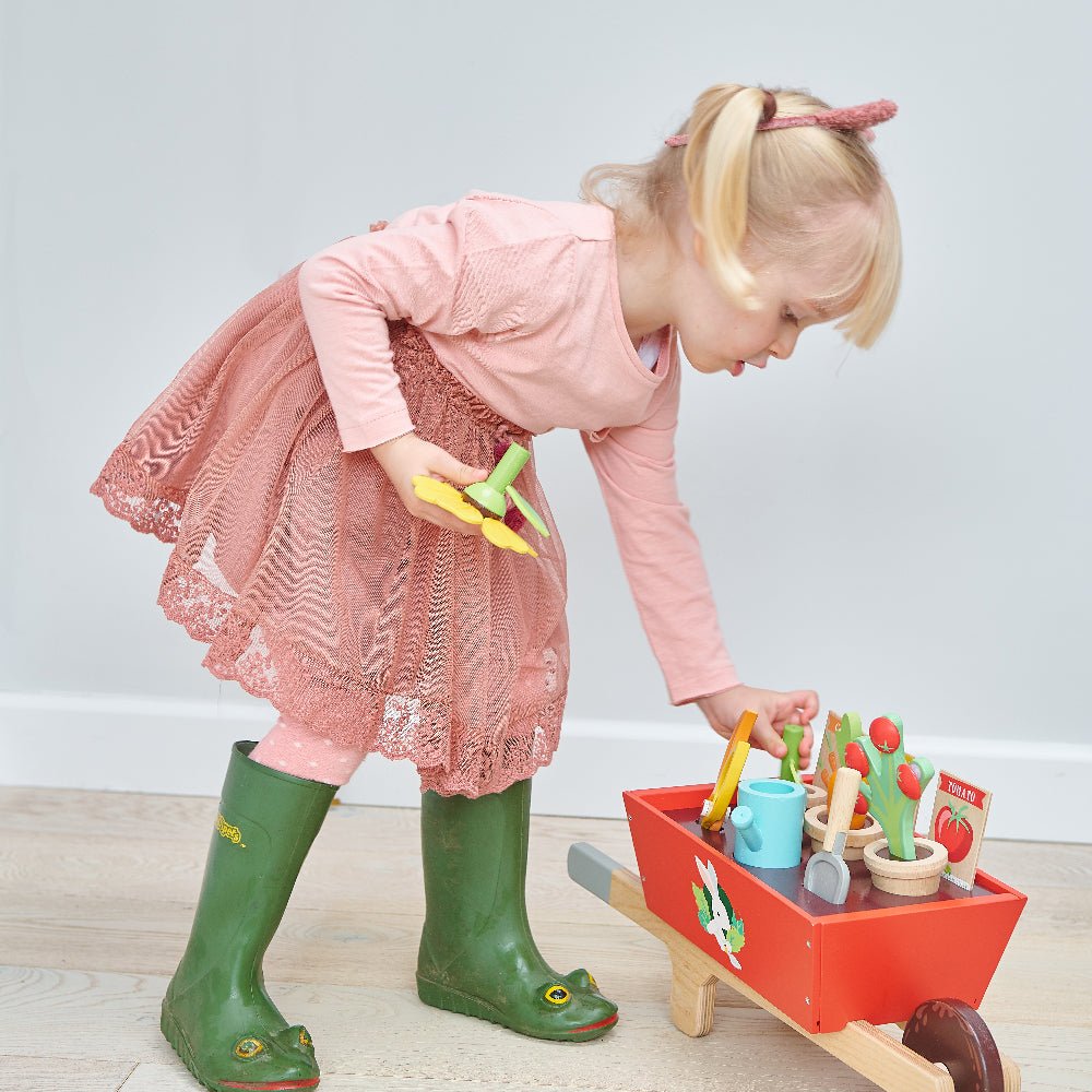 Garden Wheelbarrow Set - wooden gardening - ELLIE