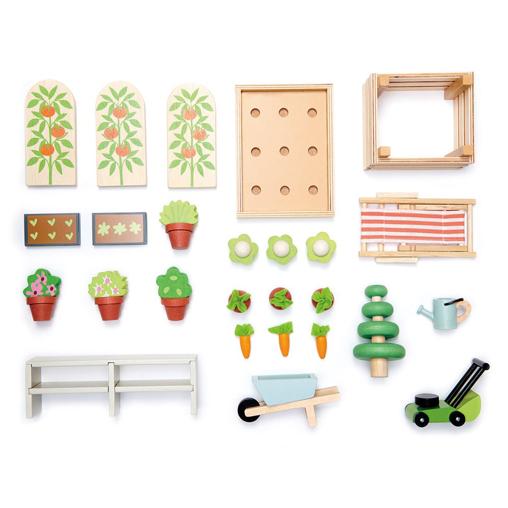 Greenhouse and Garden Set - Wooden dolls house - ELLIE