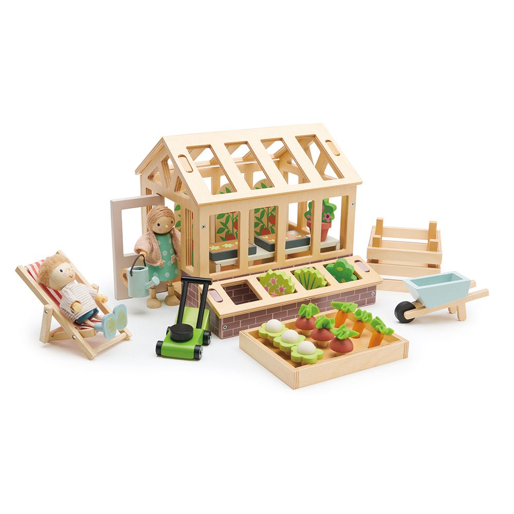 Greenhouse and Garden Set - Wooden dolls house - ELLIE