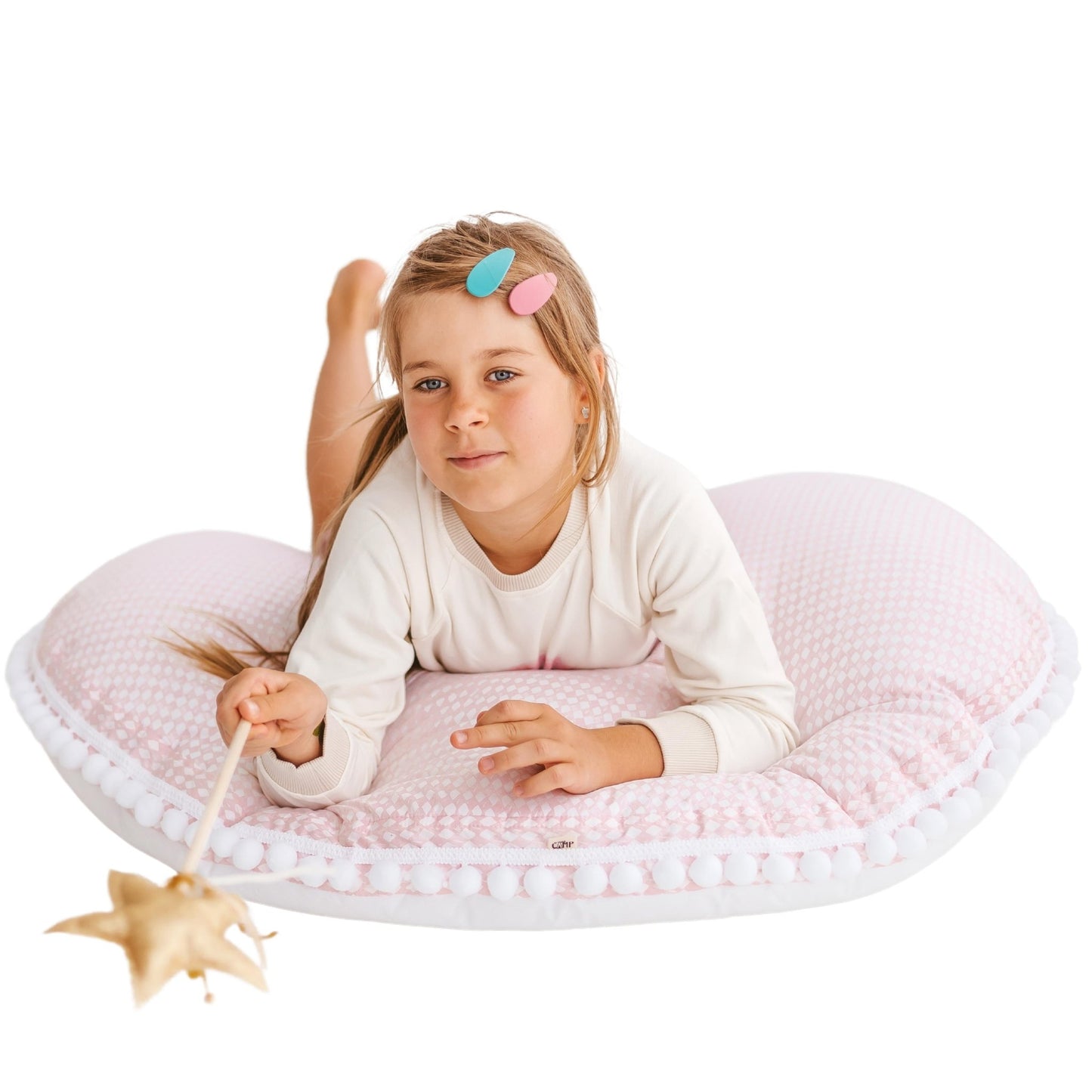 MINICAMP Big Floor Cushion Rhombus Diamond Pink - Floor pillow - ELLIE