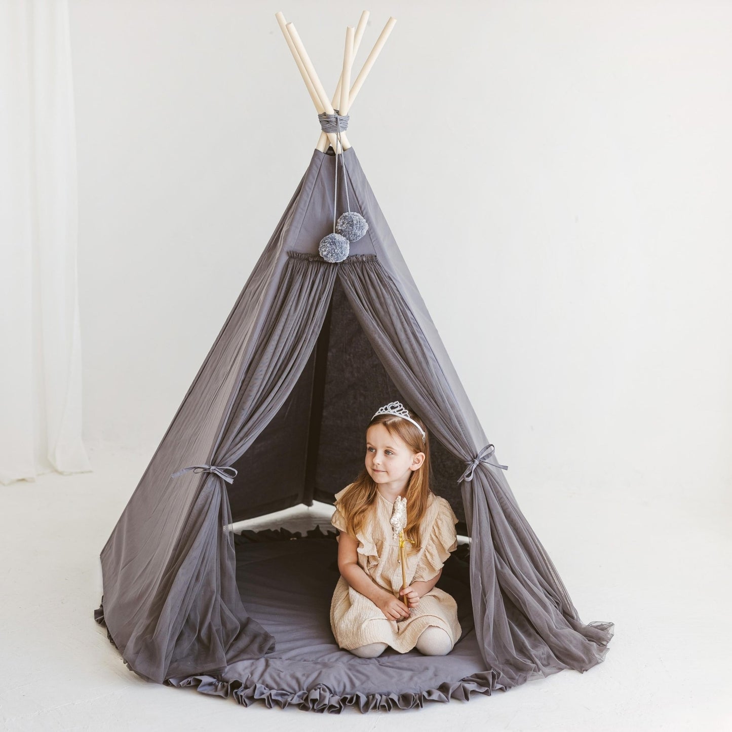 MINICAMP Fairy Kids Play Tent in Grey - Teepee - ELLIE