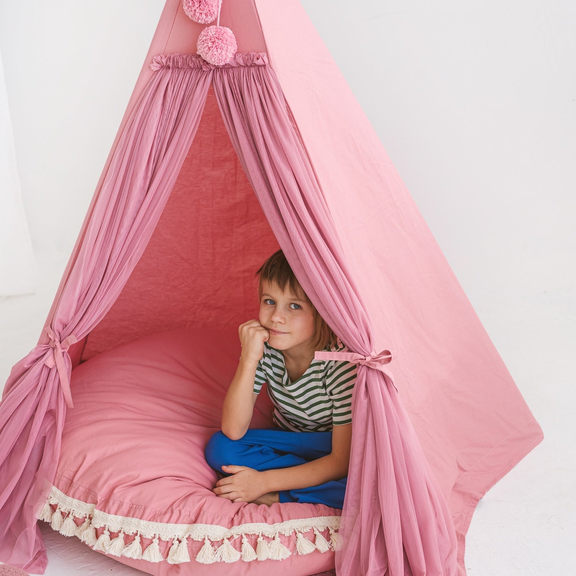 MINICAMP Fairy Kids Play Tent With Tulle in Rose - Teepee - ELLIE