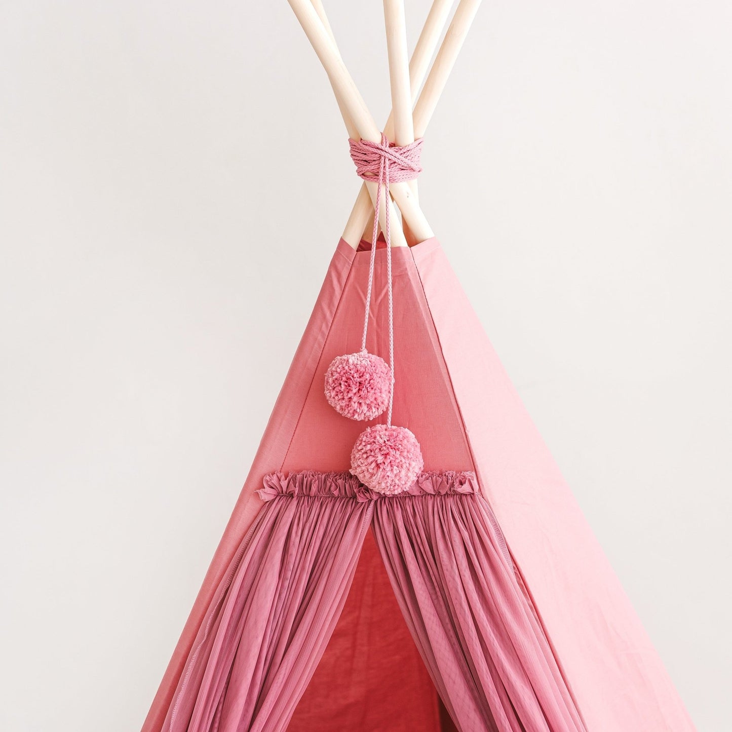 MINICAMP Fairy Kids Play Tent With Tulle in Rose - Teepee - ELLIE