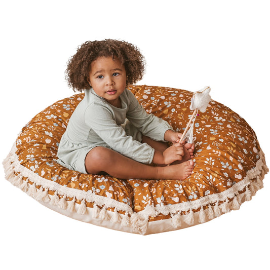 MINICAMP Kids Floor Cushion Seating Pouffe in Plant Pattern - Floor pillow - ELLIE