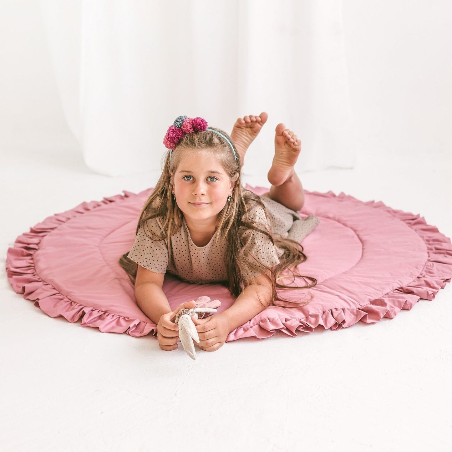 MINICAMP Kids Playmat With Ruffles in Rose - PlayMat - ELLIE