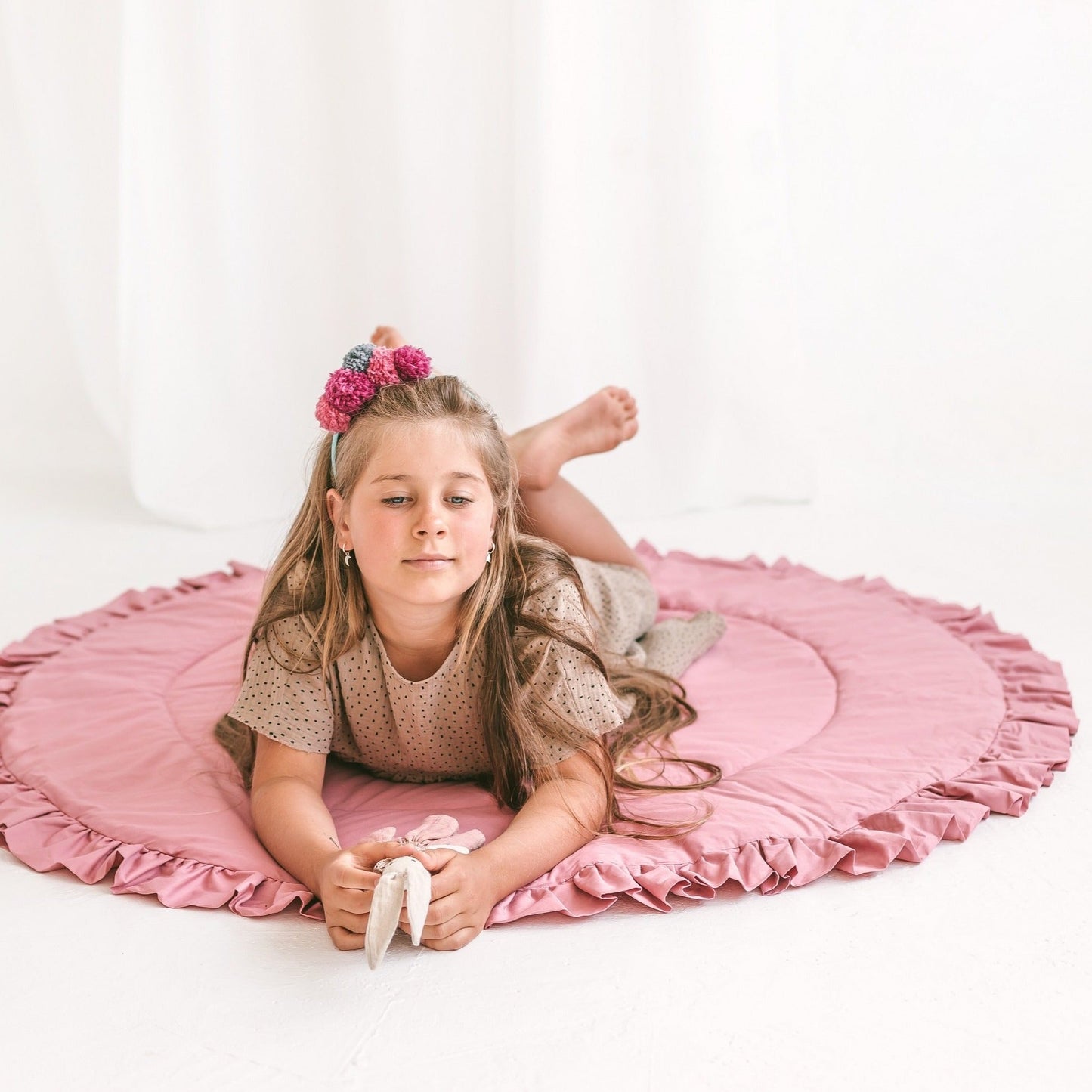 MINICAMP Kids Playmat With Ruffles in Rose - PlayMat - ELLIE