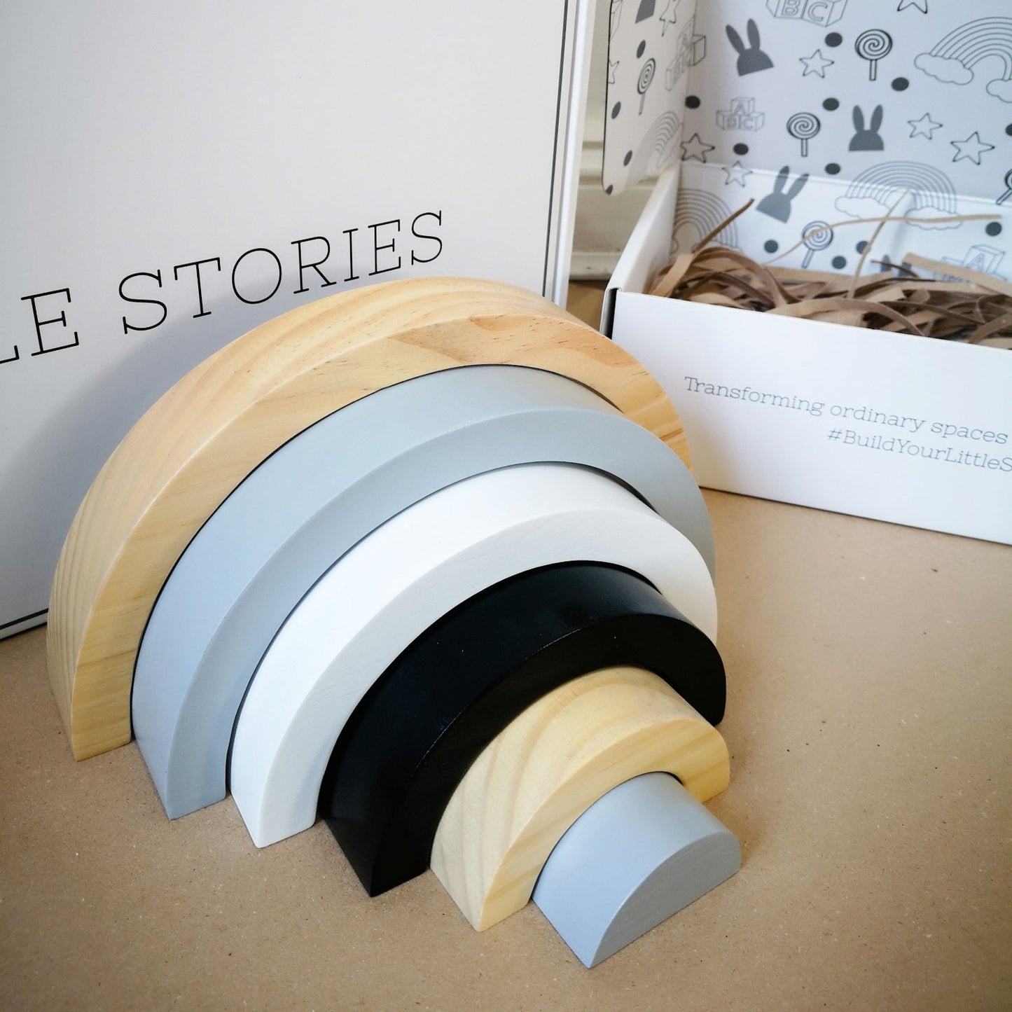 Mono Wooden Stacking Rainbow - ELLIE