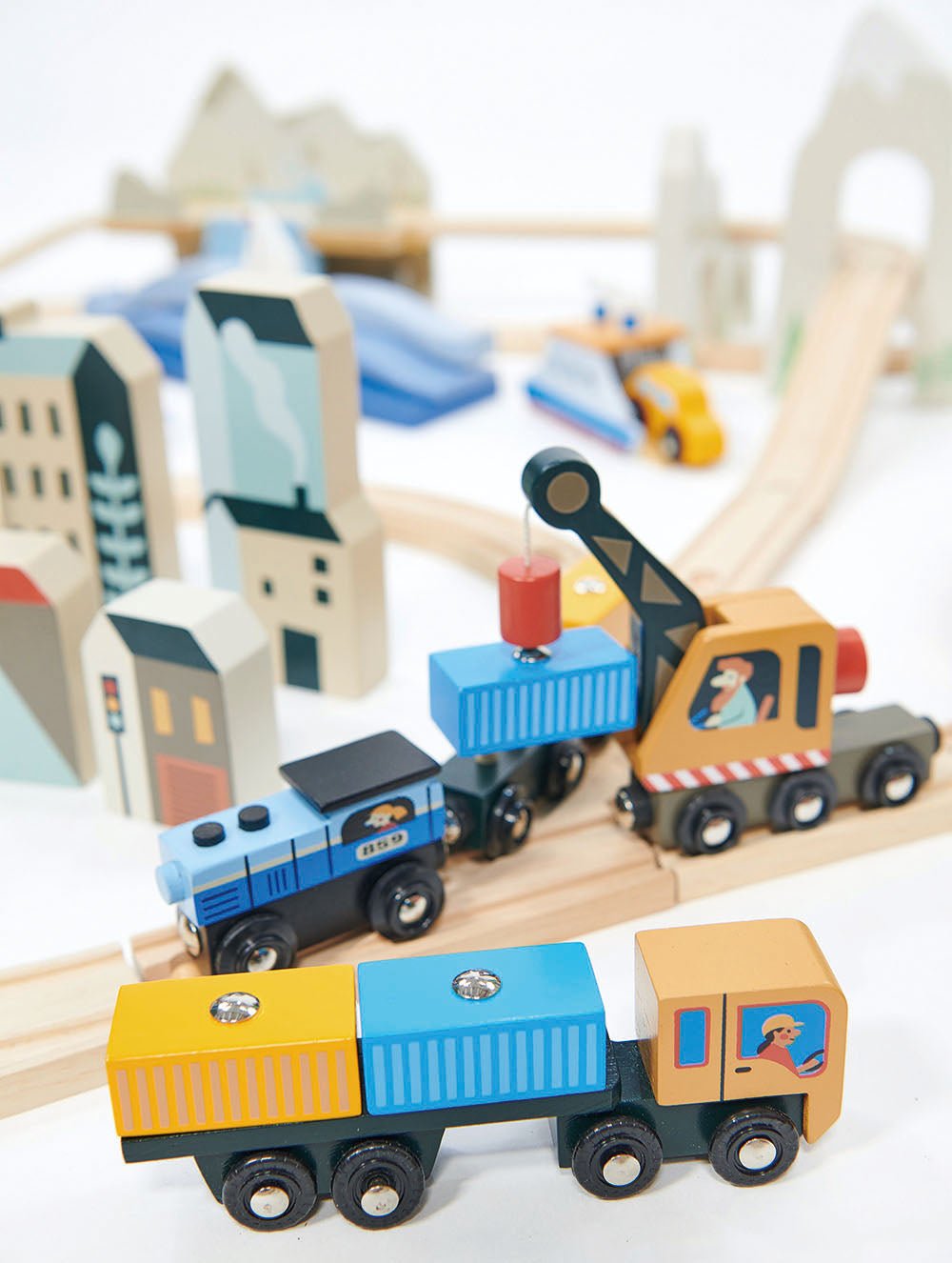 Mountain View Train Set - Wooden train sets - ELLIE