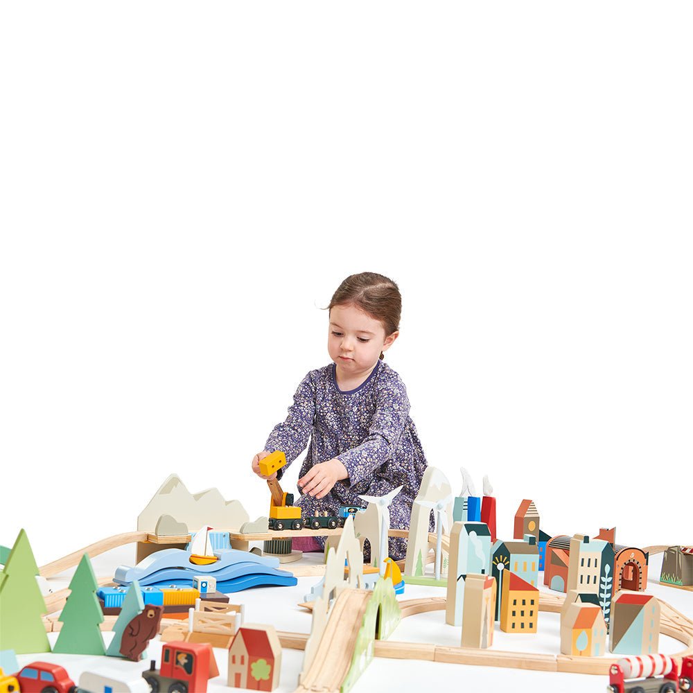 Mountain View Train Set - Wooden train sets - ELLIE