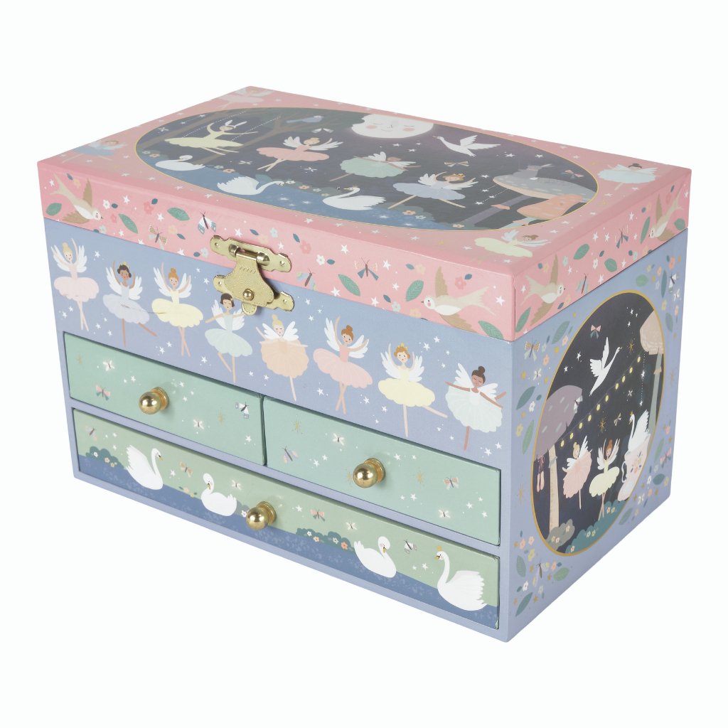 Musical Jewellery Box With 3 Drawers - Enchanted - Jewellery Boxes - ELLIE