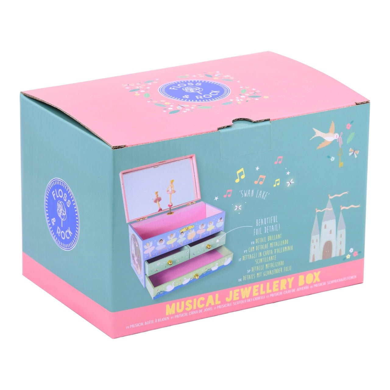 Musical Jewellery Box With 3 Drawers - Enchanted - Jewellery Boxes - ELLIE