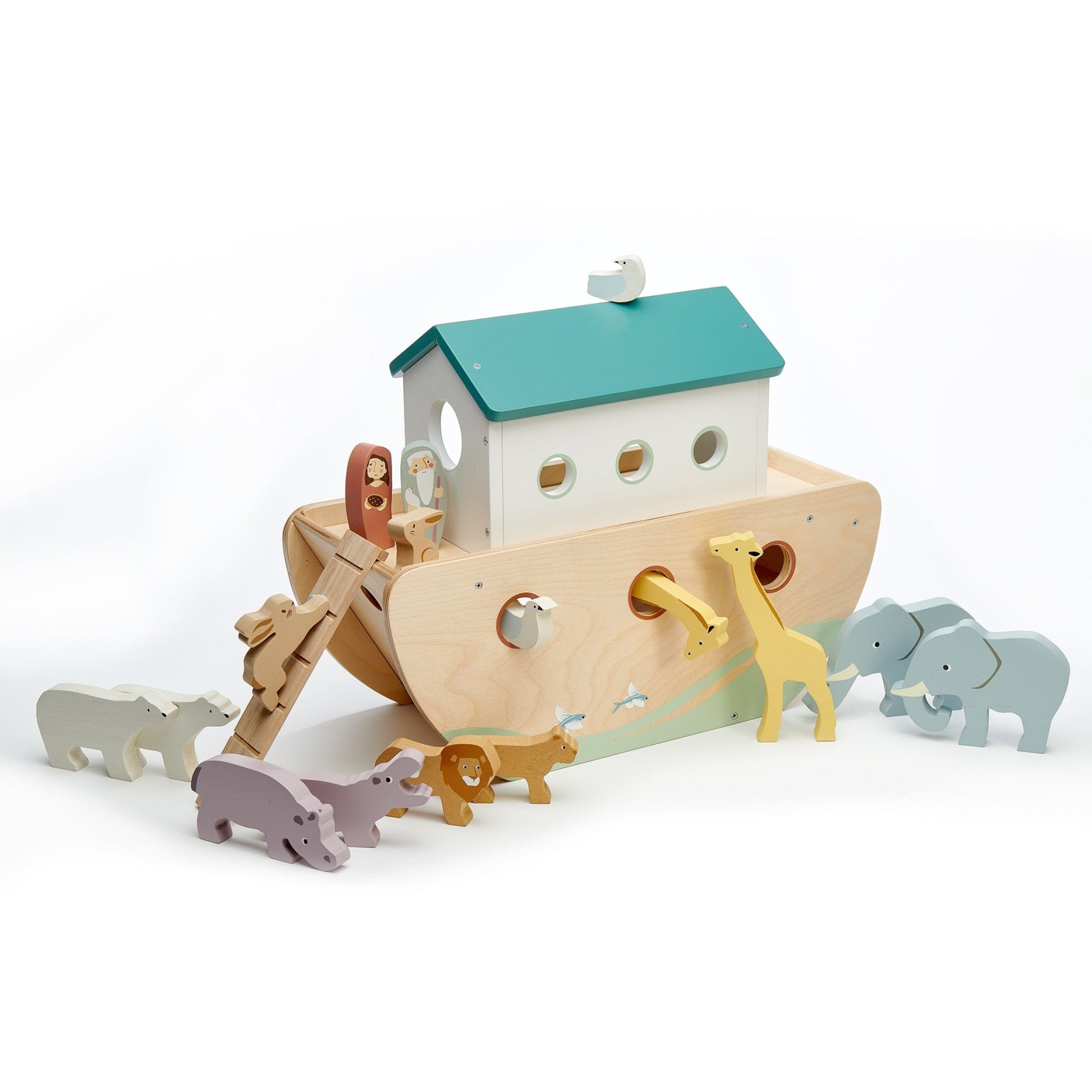 Noah's Wooden Ark - wooden animals - ELLIE