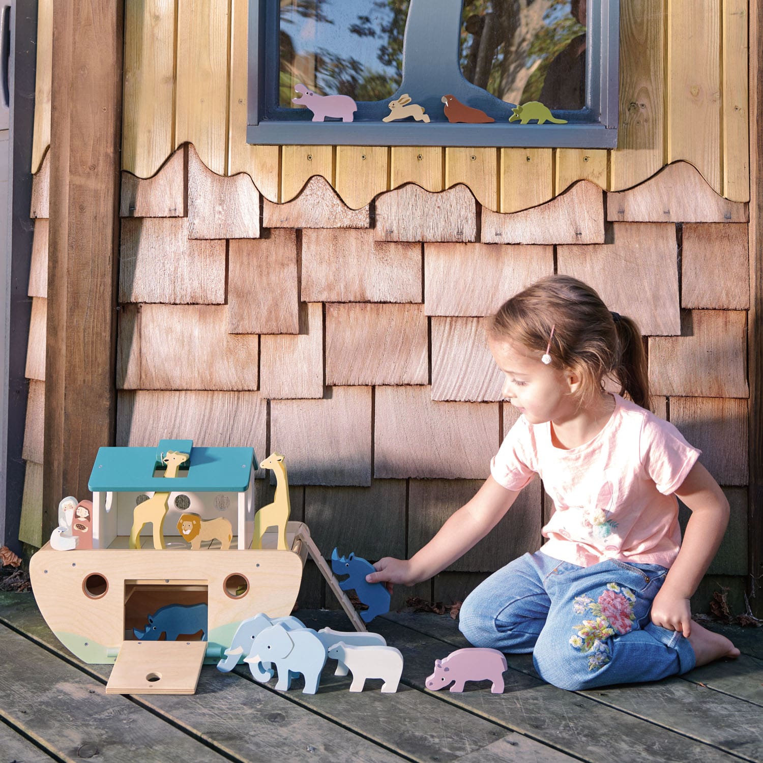 Noah's Wooden Ark - wooden animals - ELLIE