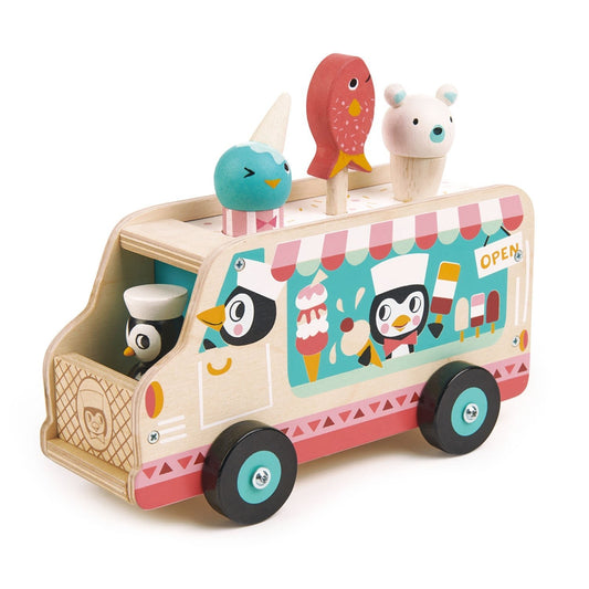 Penguin's Gelato Van - wooden transport - ELLIE