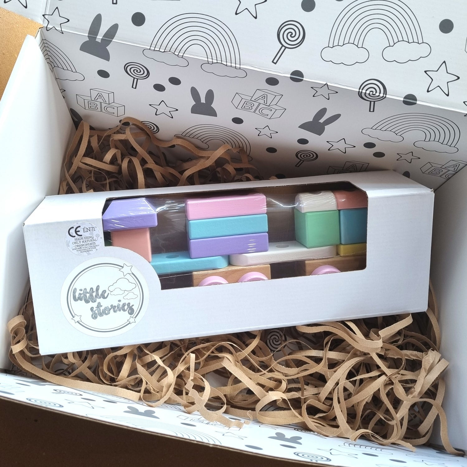 Perfect Pastels Wooden Train Set - ELLIE