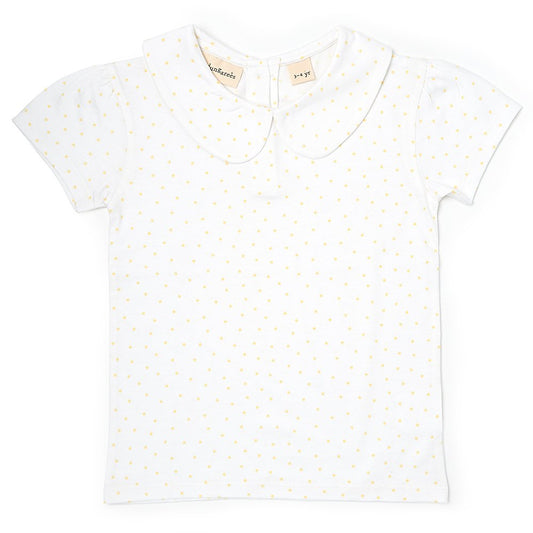 Peter Pan Short Sleeved T-Shirt - Yellow Spot - Tops & Tees - ELLIE