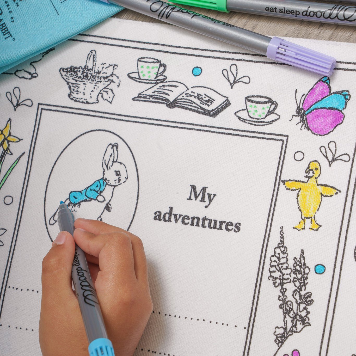 Peter Rabbit™ & Friends Placemat to Go - Colour in & Learn - Educational Colouring Gifts - ELLIE