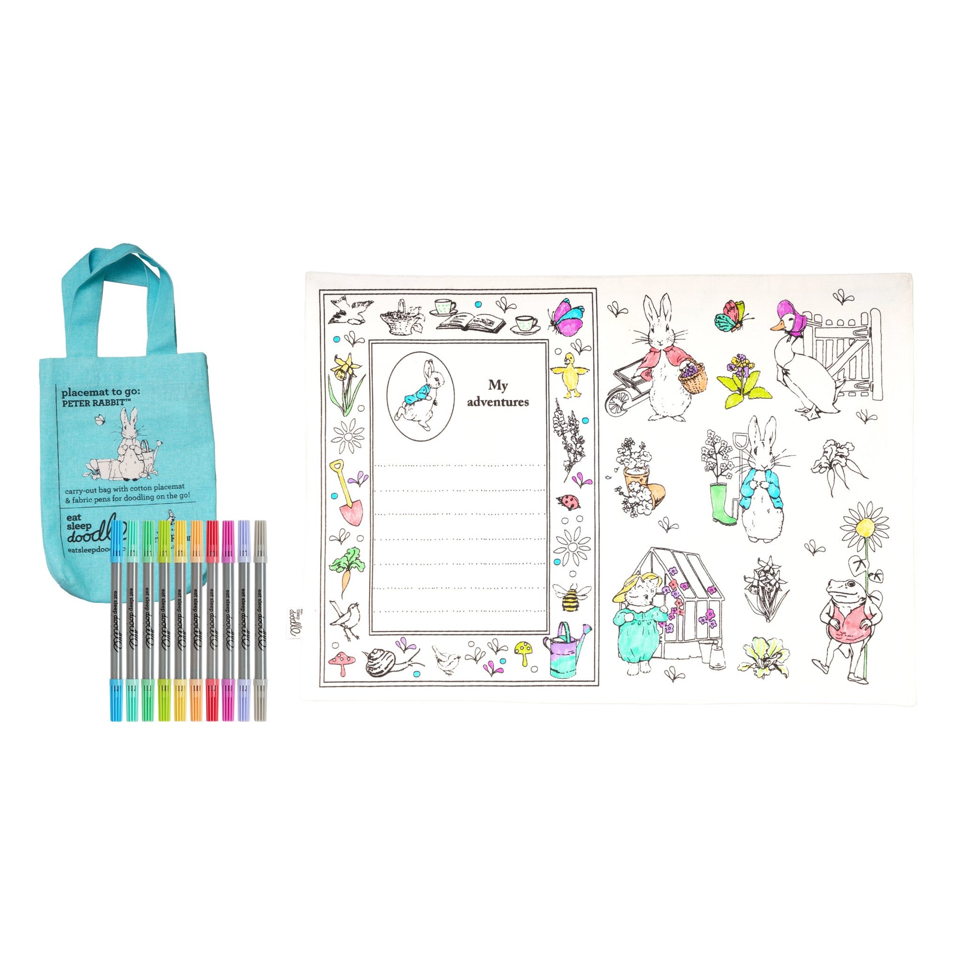 Peter Rabbit™ & Friends Placemat to Go - Colour in & Learn - Educational Colouring Gifts - ELLIE