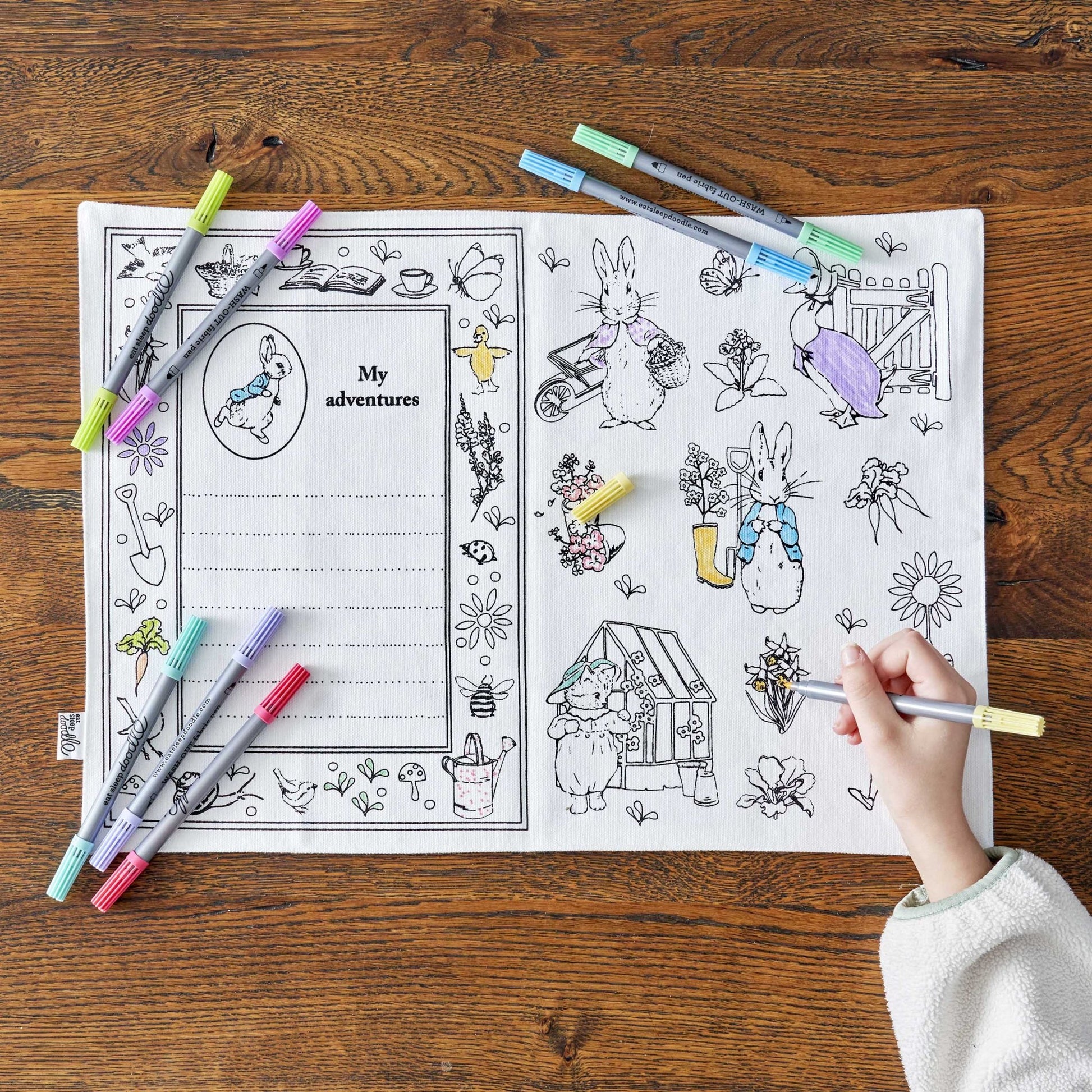 Peter Rabbit™ & Friends Placemat to Go - Colour in & Learn - Educational Colouring Gifts - ELLIE