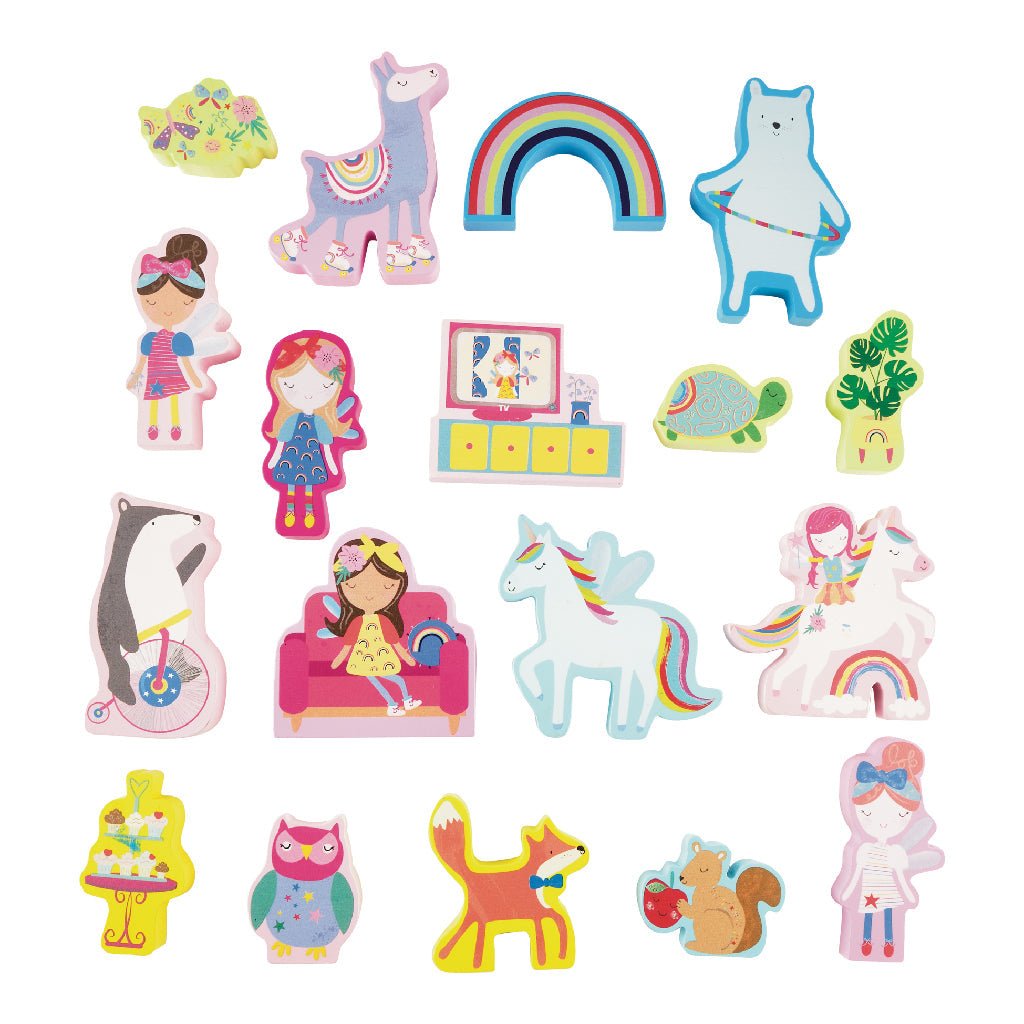 Playbox With Wooden Pieces - Rainbow Fairy - Play Boxes - ELLIE