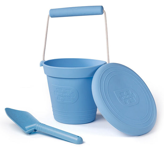 Powder Blue Silicone Bucket, Flyer and Spade Set - ELLIE